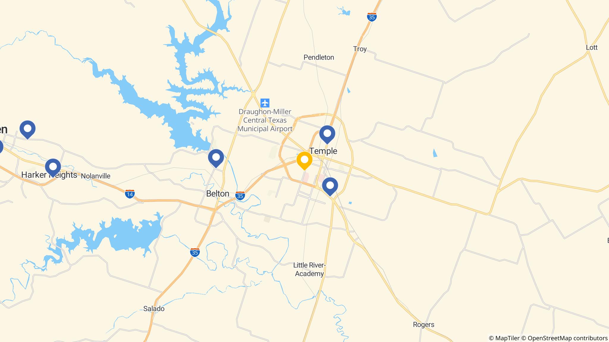 Street map of the ATM area