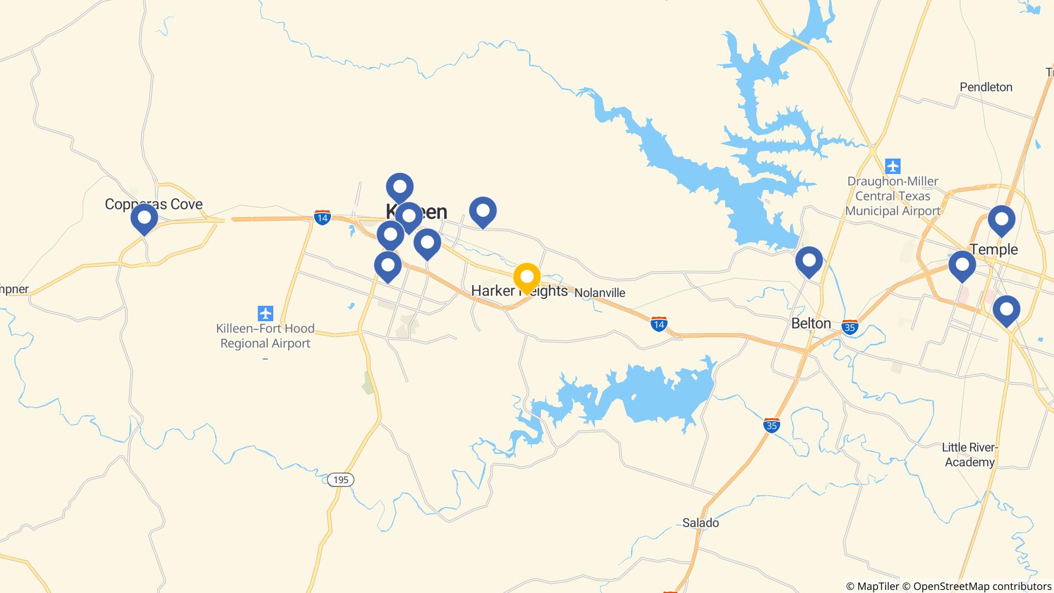 Street map of the ATM area