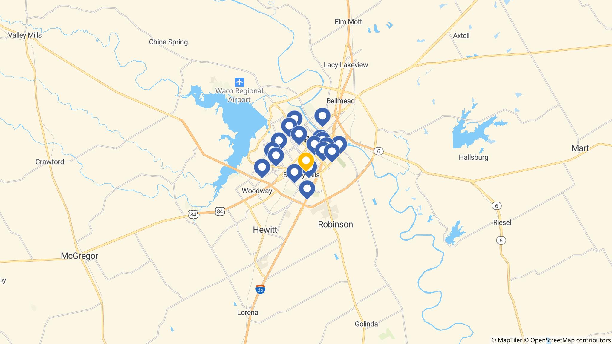 Street map of the ATM area