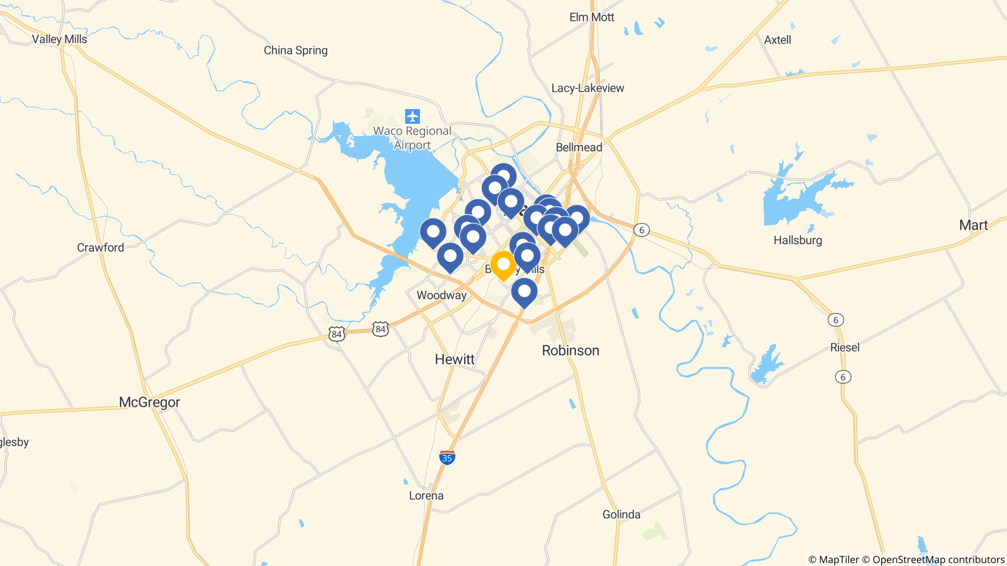 Street map of the ATM area