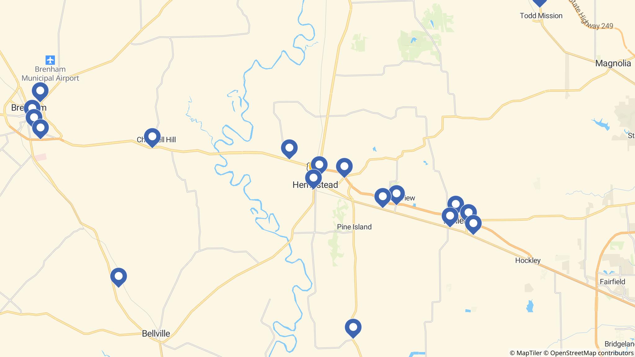 Street map of the ATM area