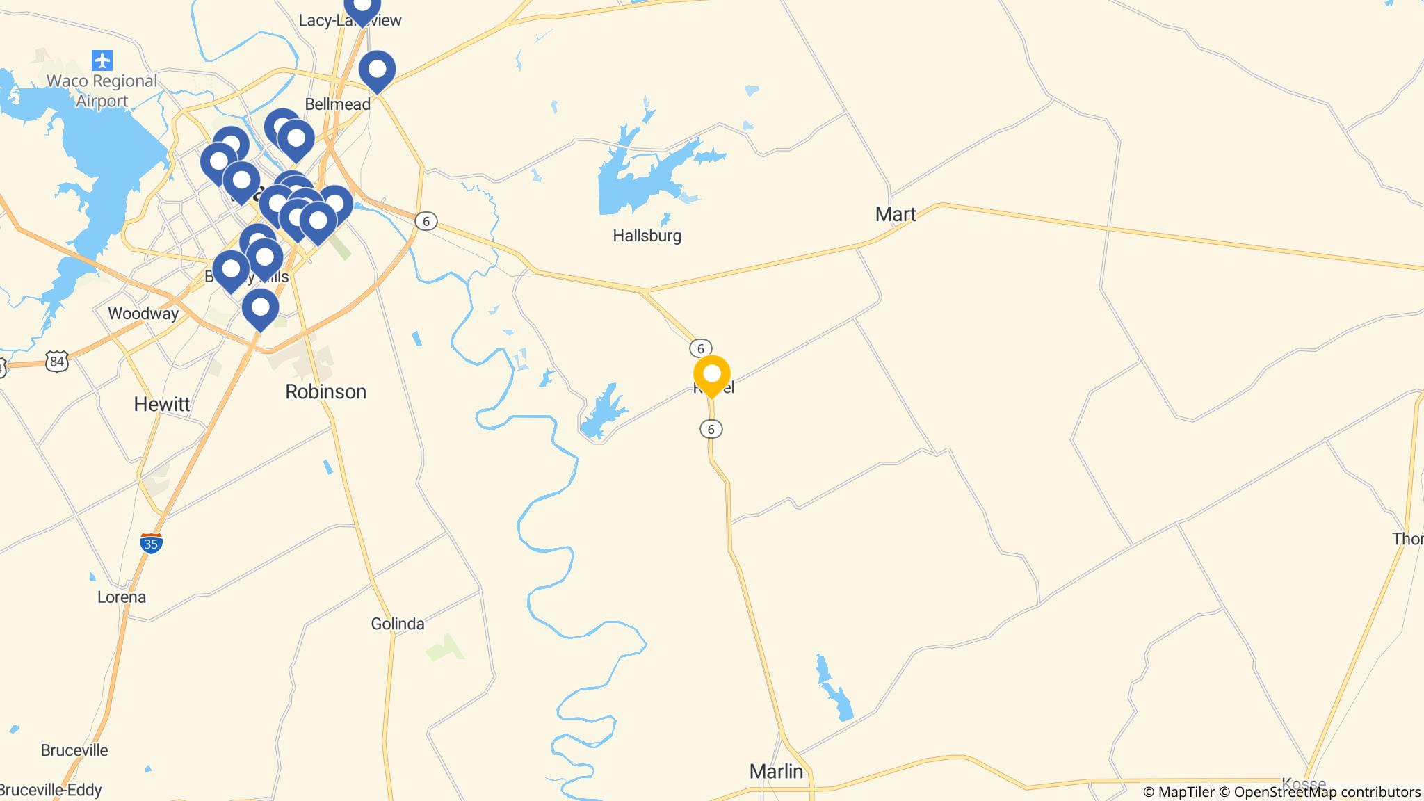 Street map of the ATM area