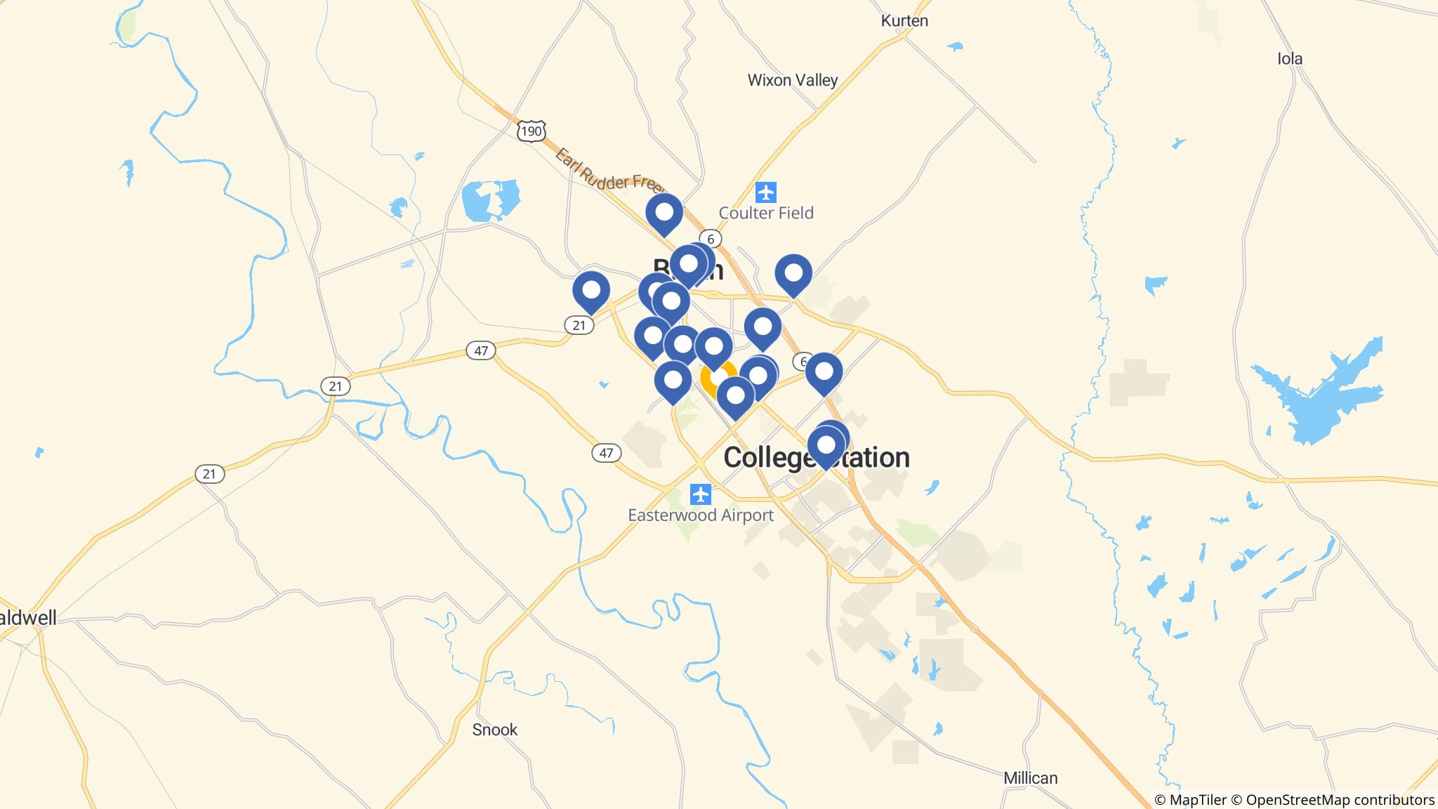 Street map of the ATM area