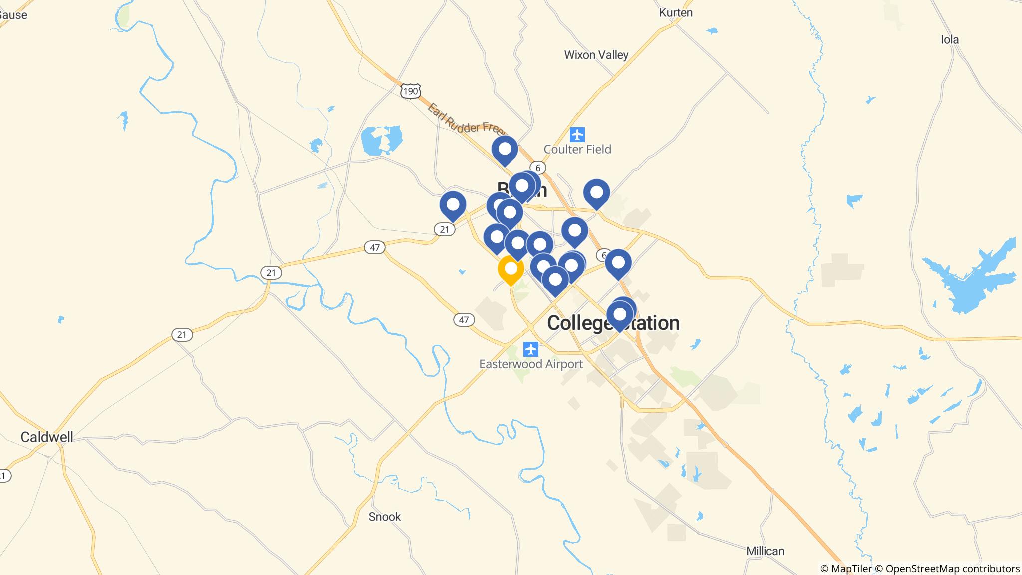 Street map of the ATM area