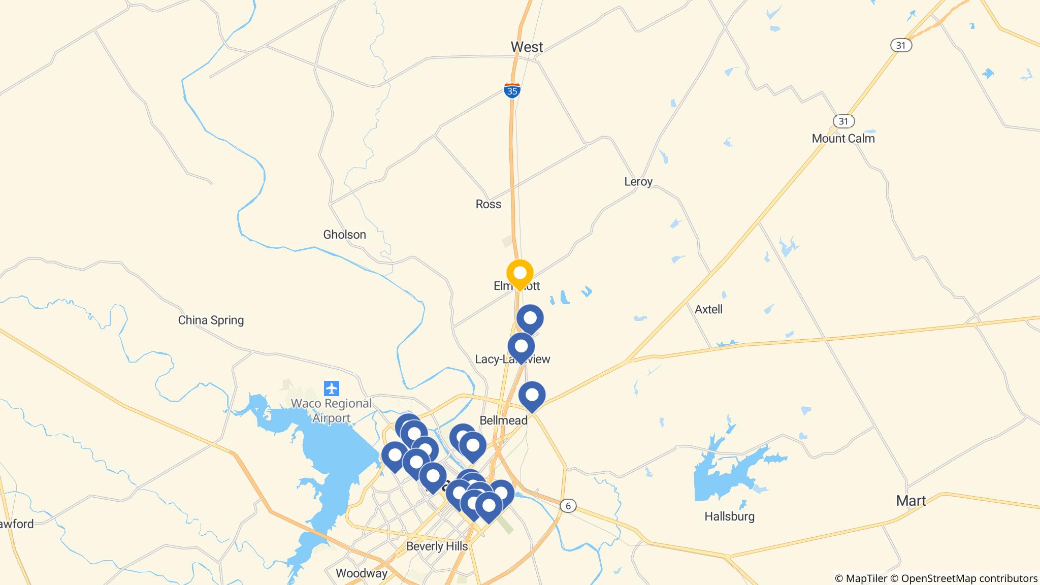 Street map of the ATM area