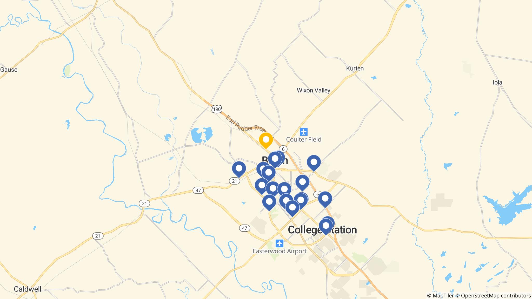 Street map of the ATM area