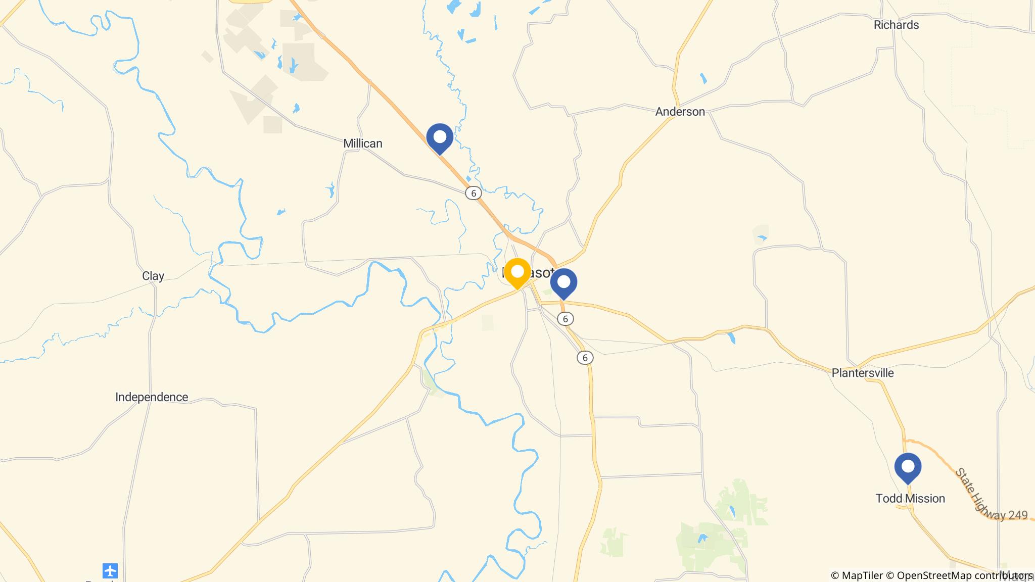 Street map of the ATM area