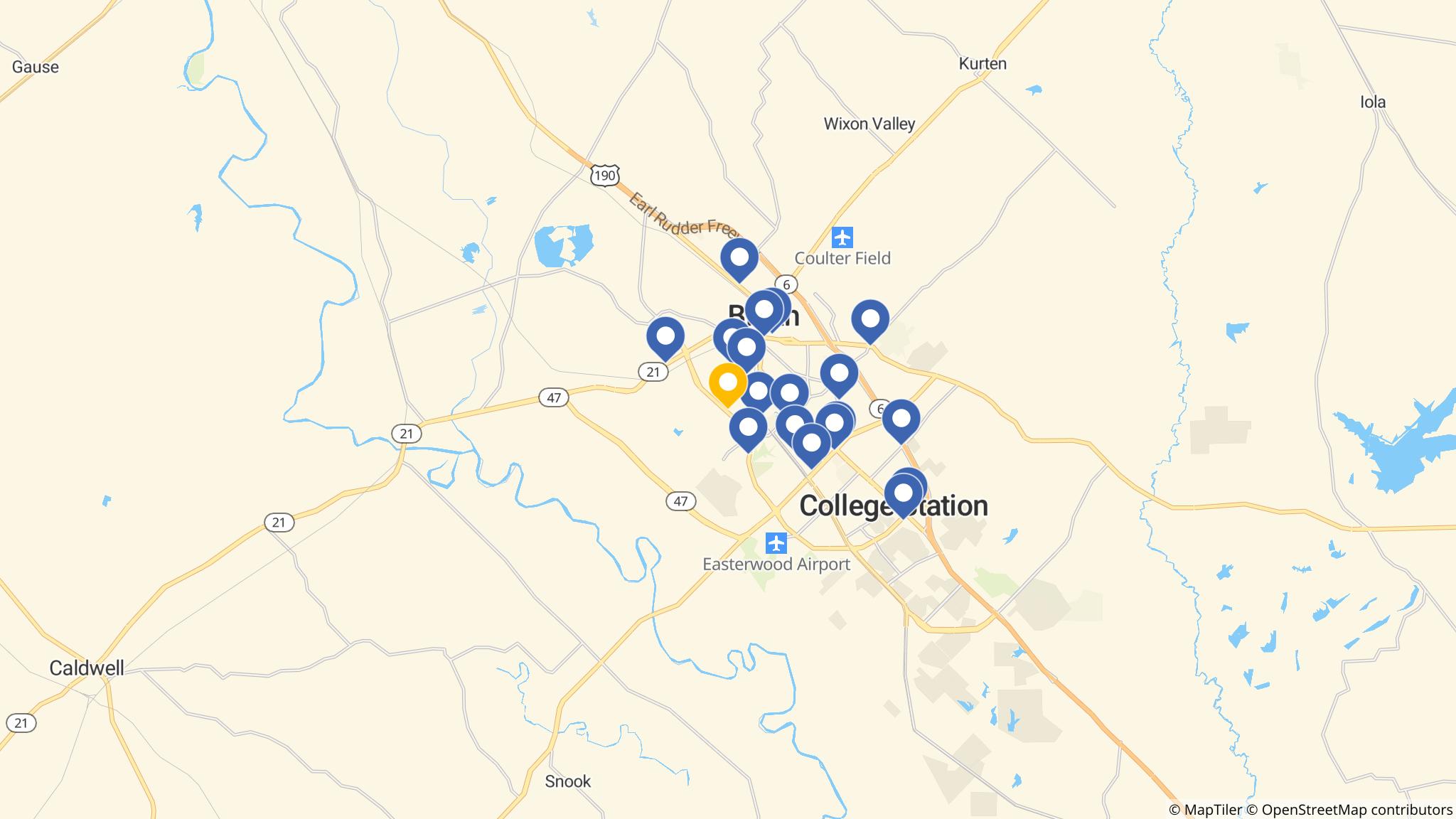 Street map of the ATM area