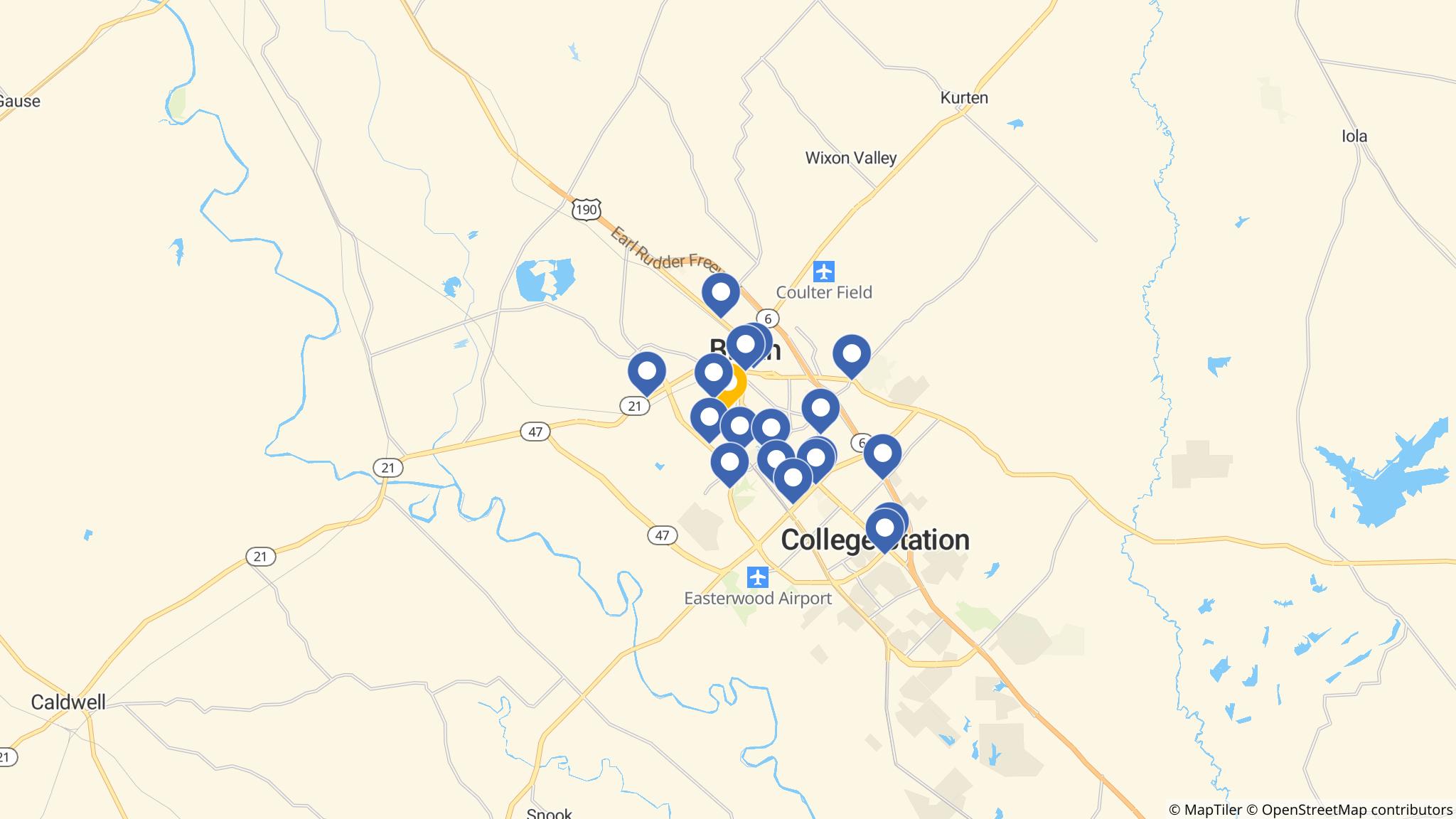 Street map of the ATM area