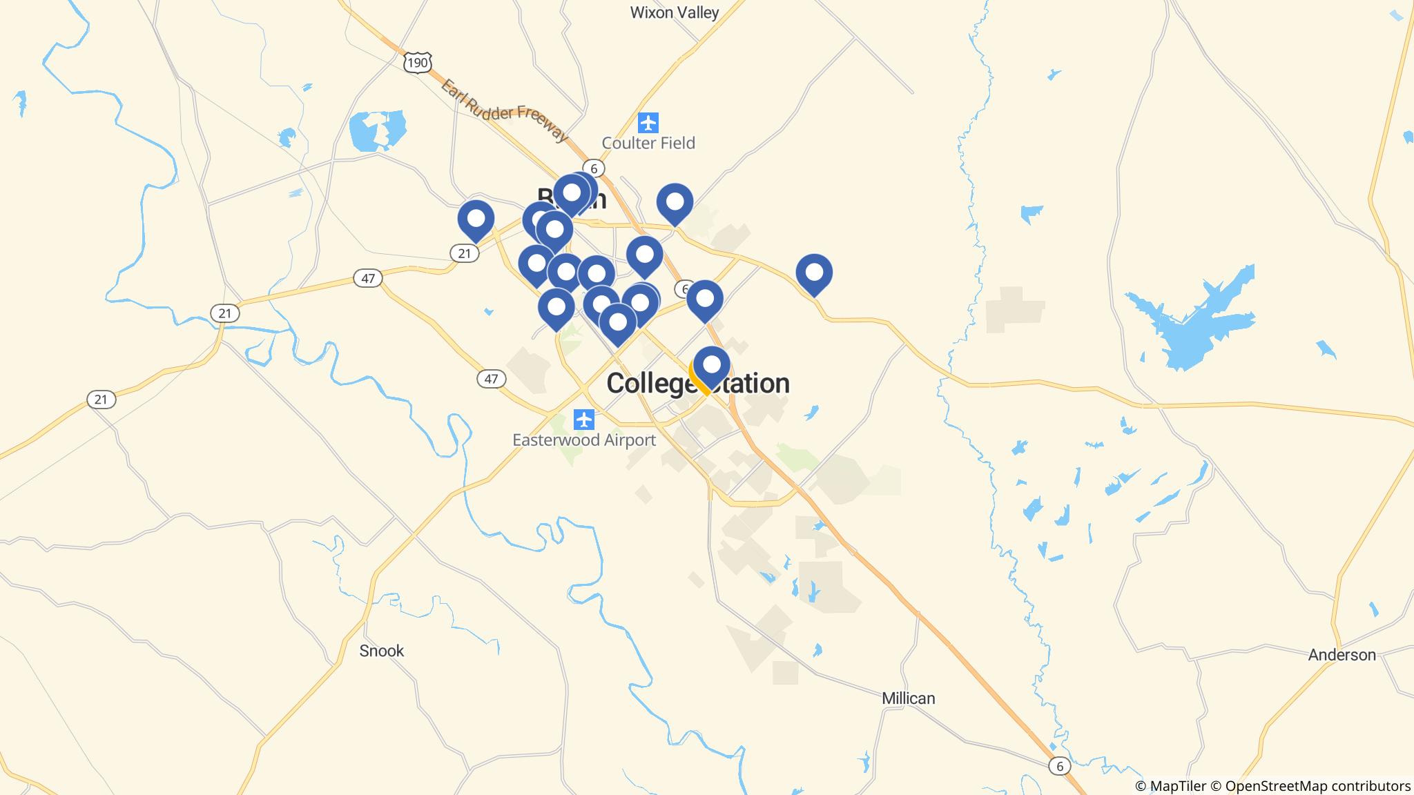 Street map of the ATM area