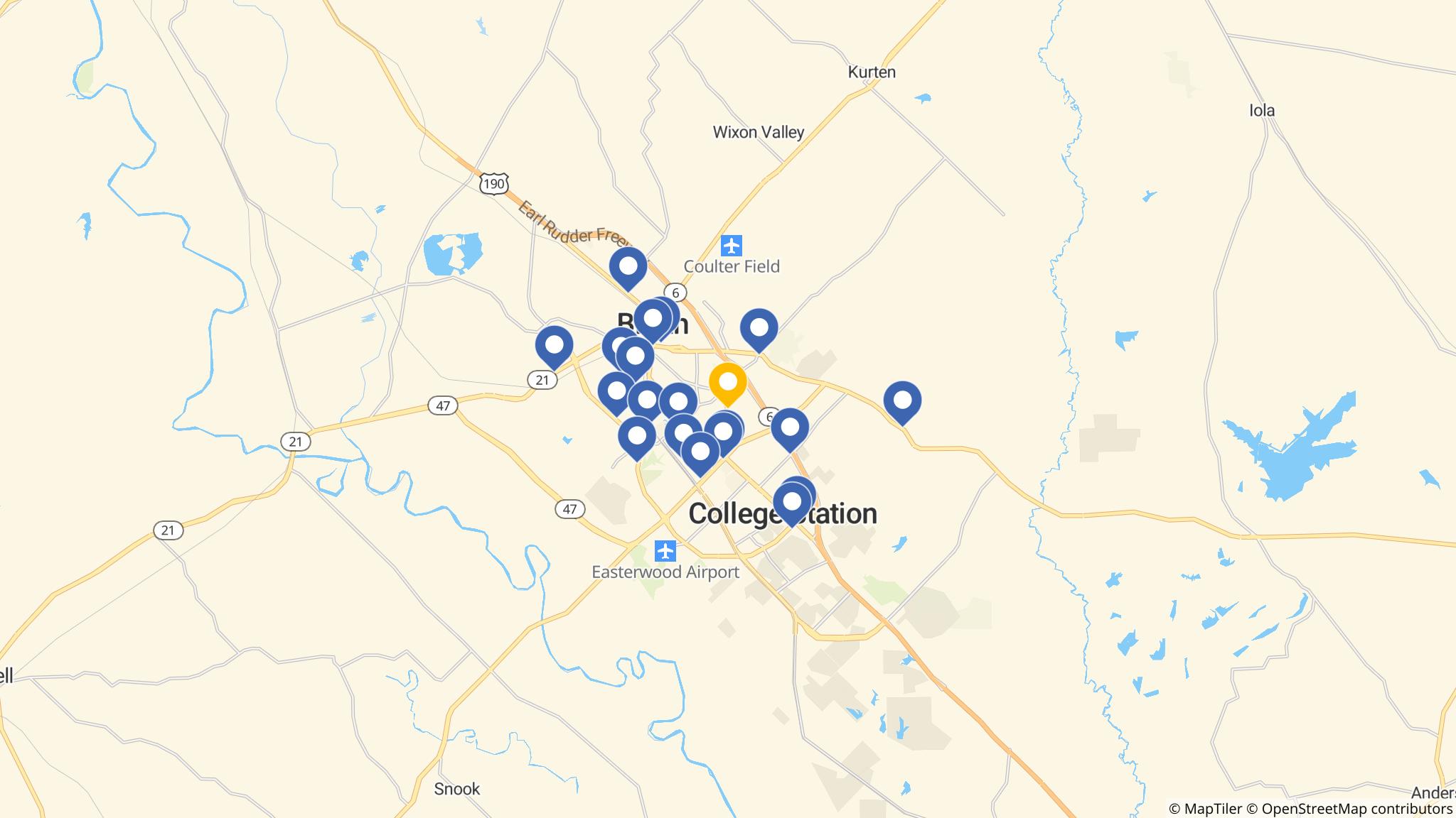 Street map of the ATM area