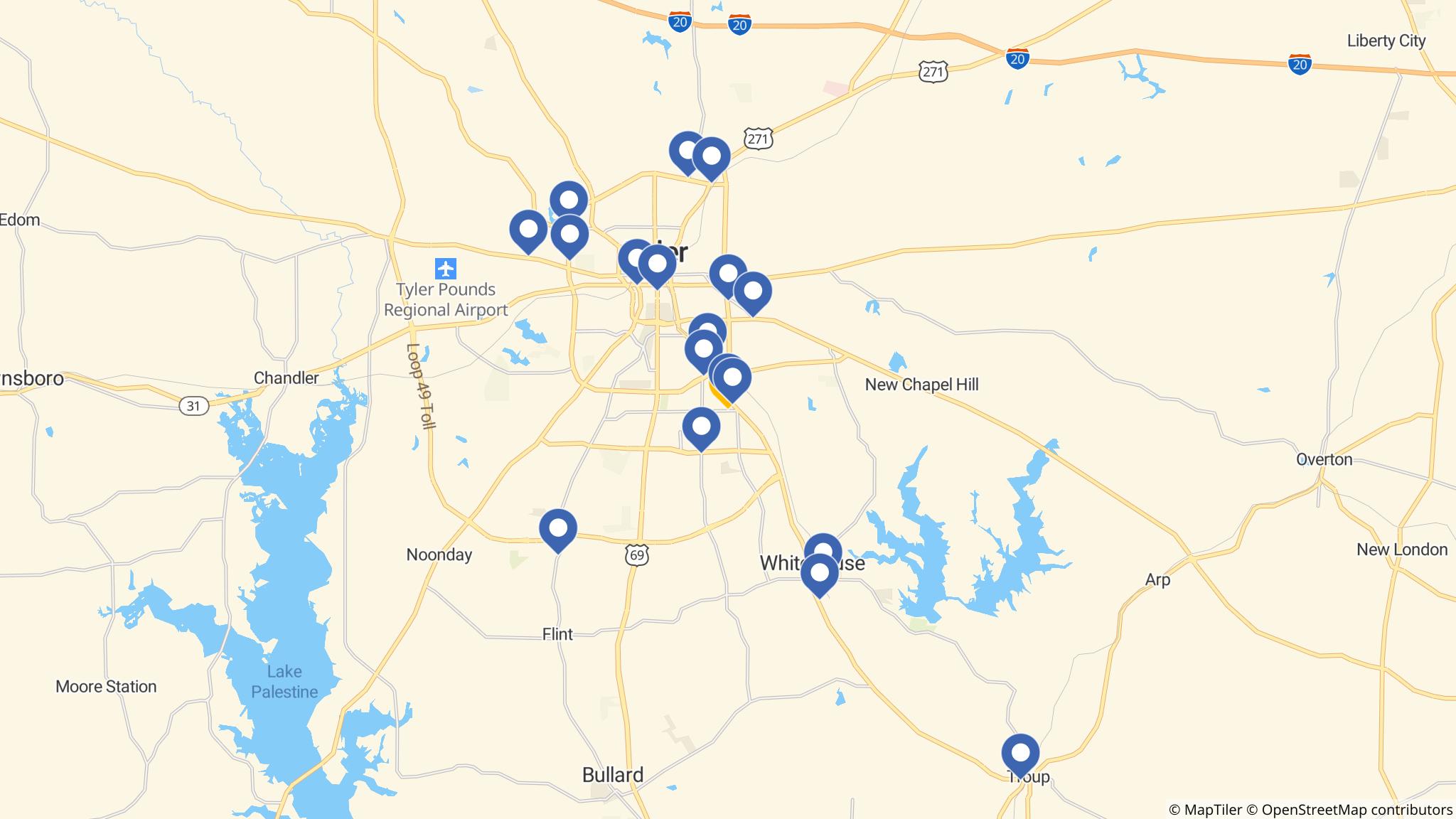 Street map of the ATM area
