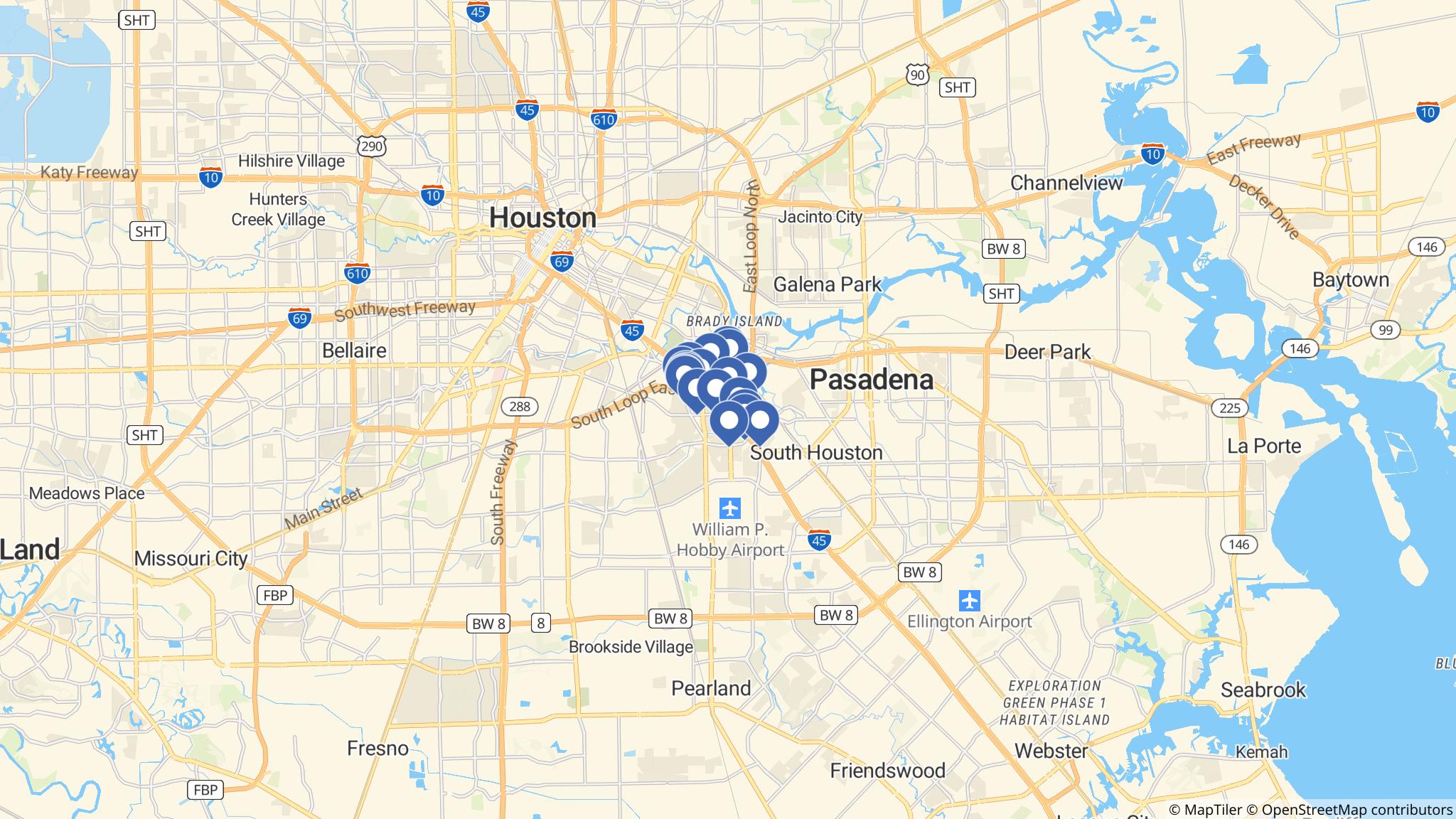 Street map of the ATM area