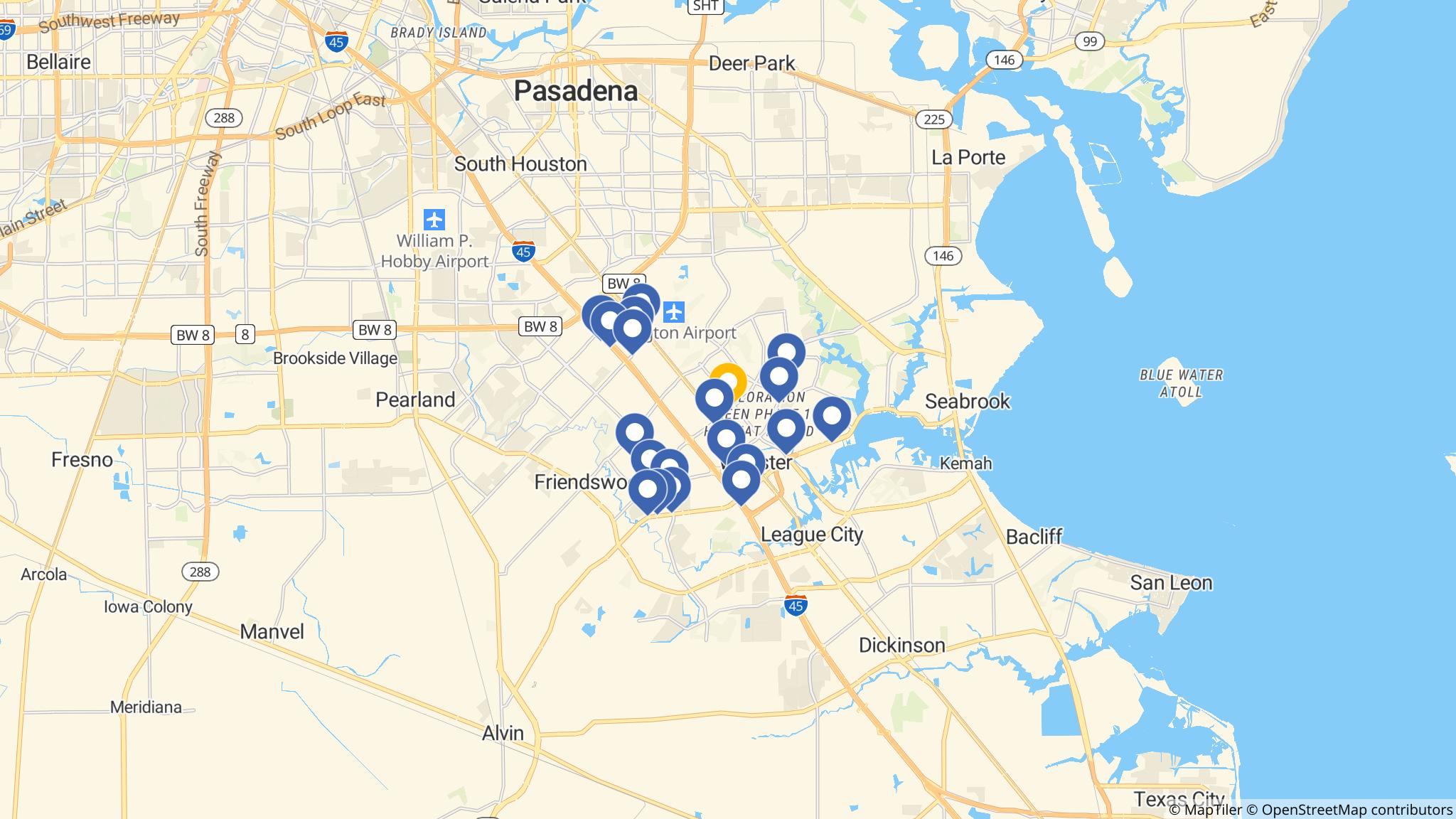 Street map of the ATM area