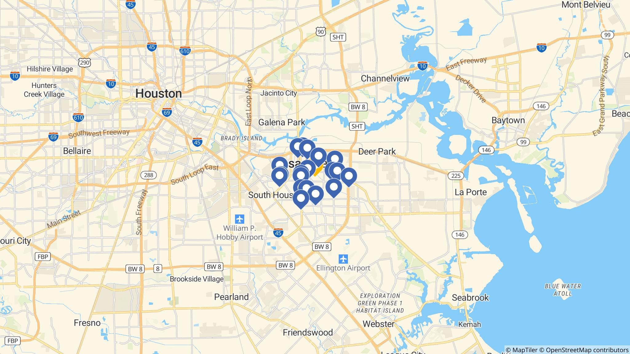 Street map of the ATM area