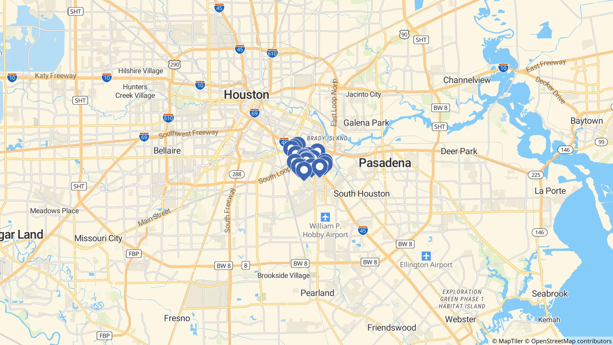 Street map of the ATM area