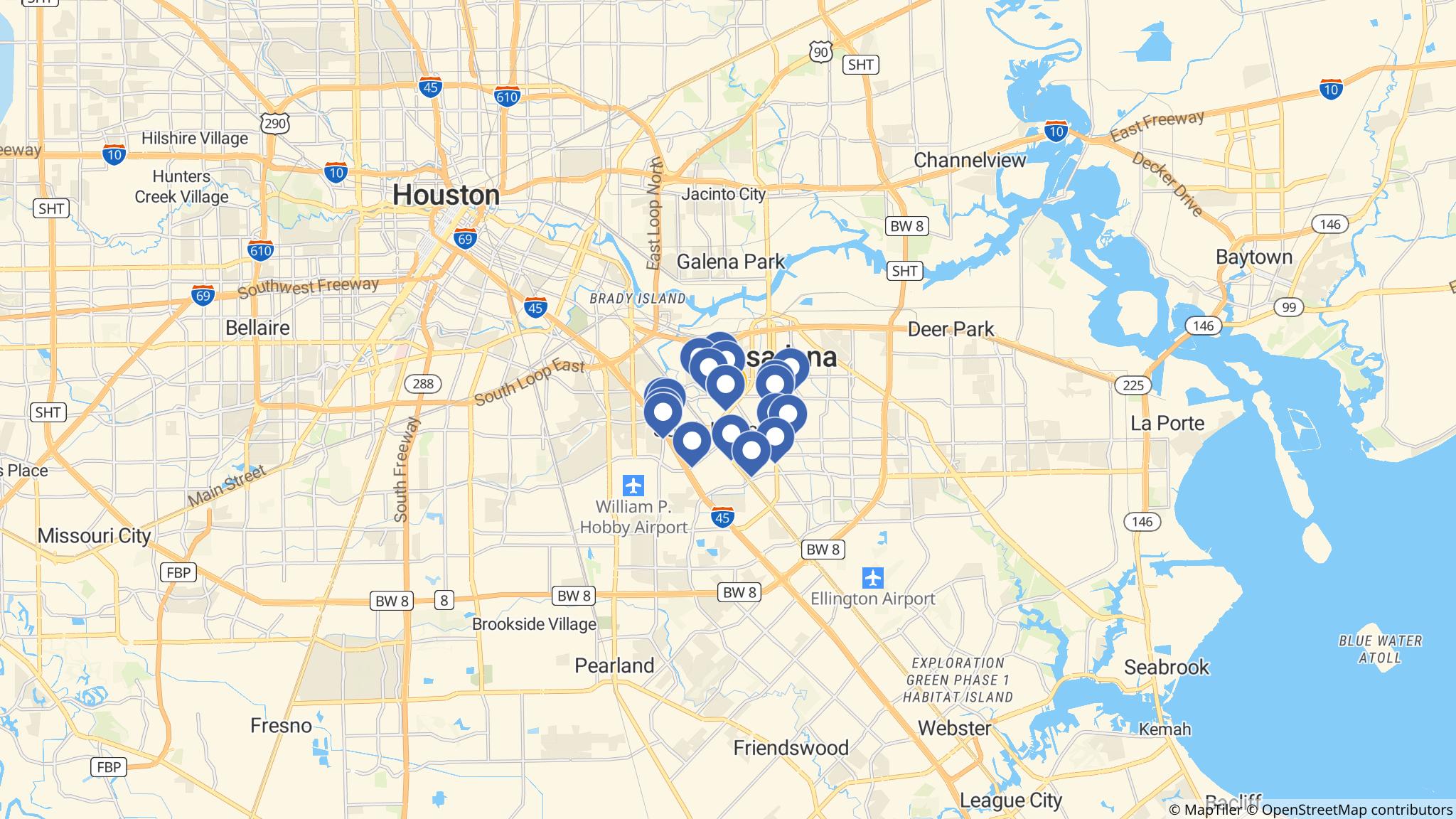 Street map of the ATM area
