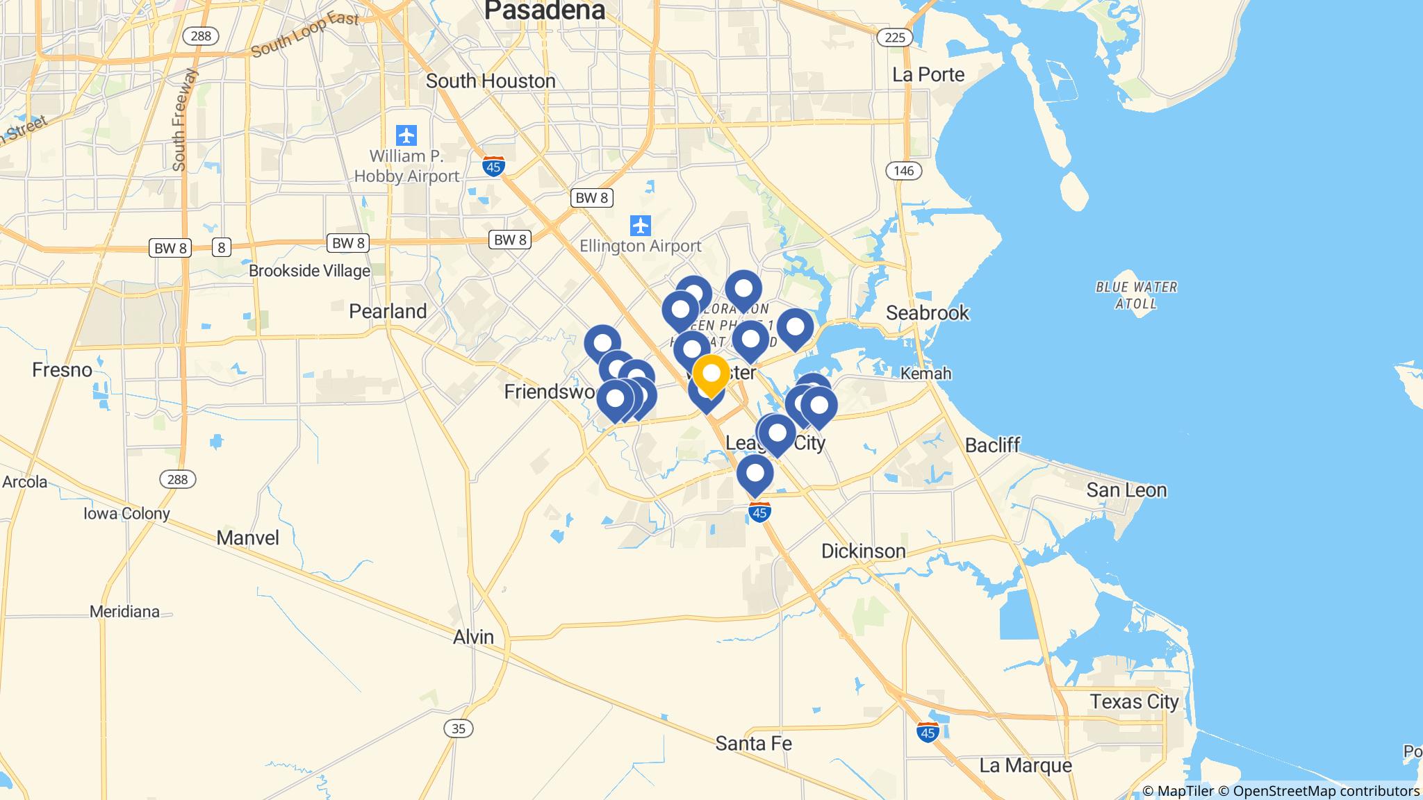 Street map of the ATM area