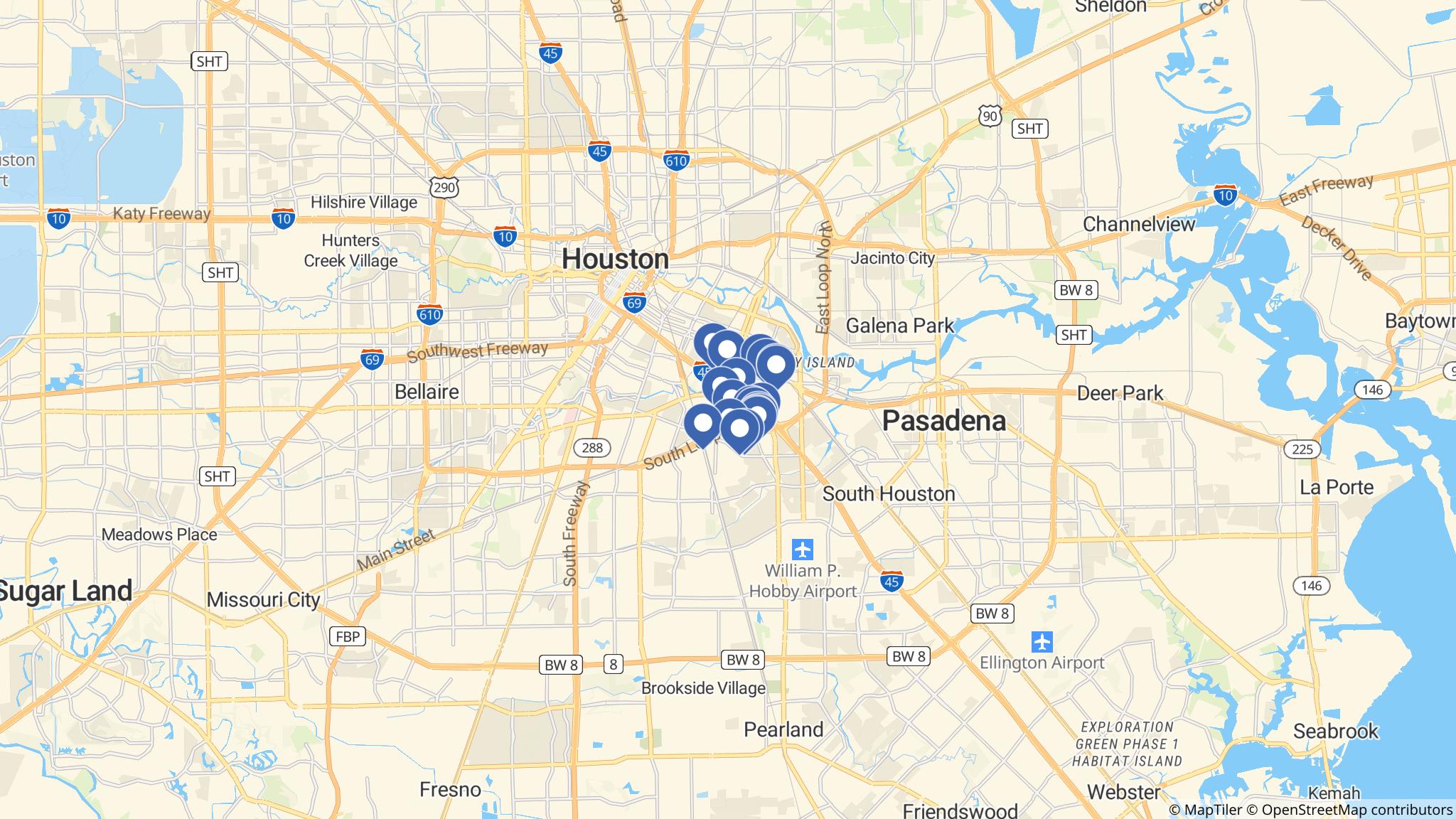 Street map of the ATM area