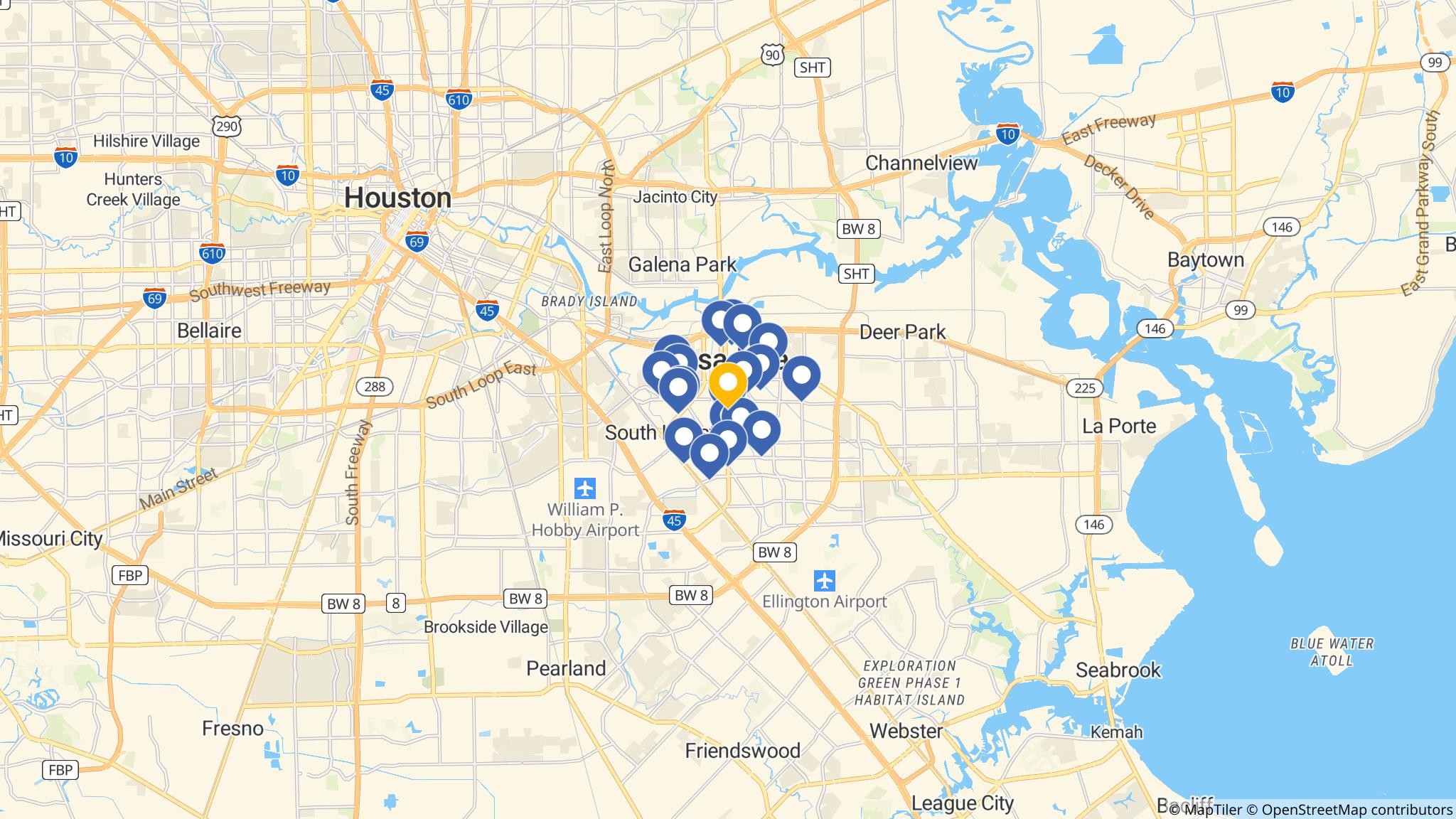 Street map of the ATM area