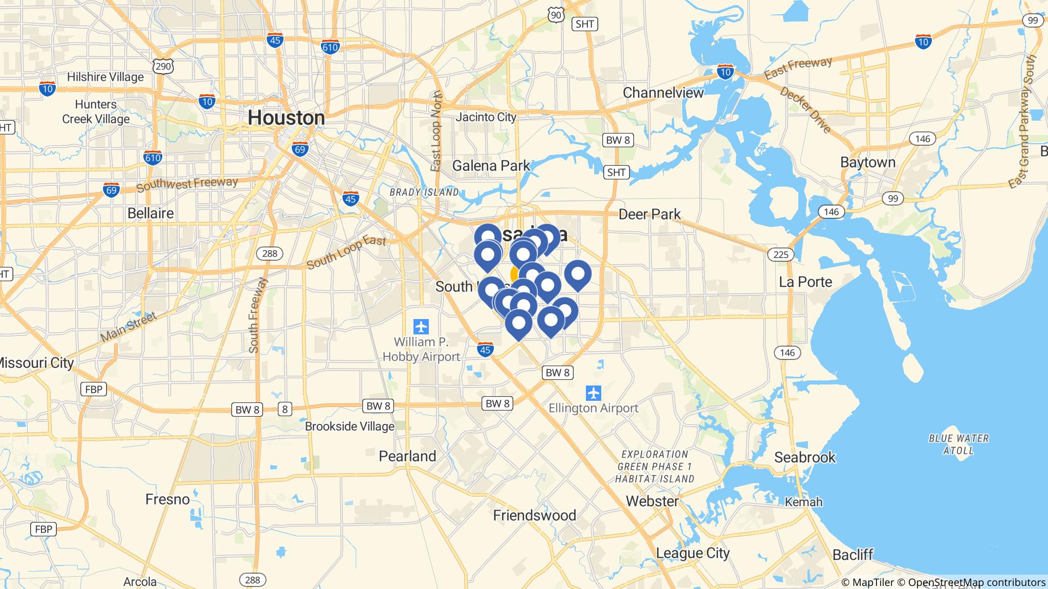 Street map of the ATM area