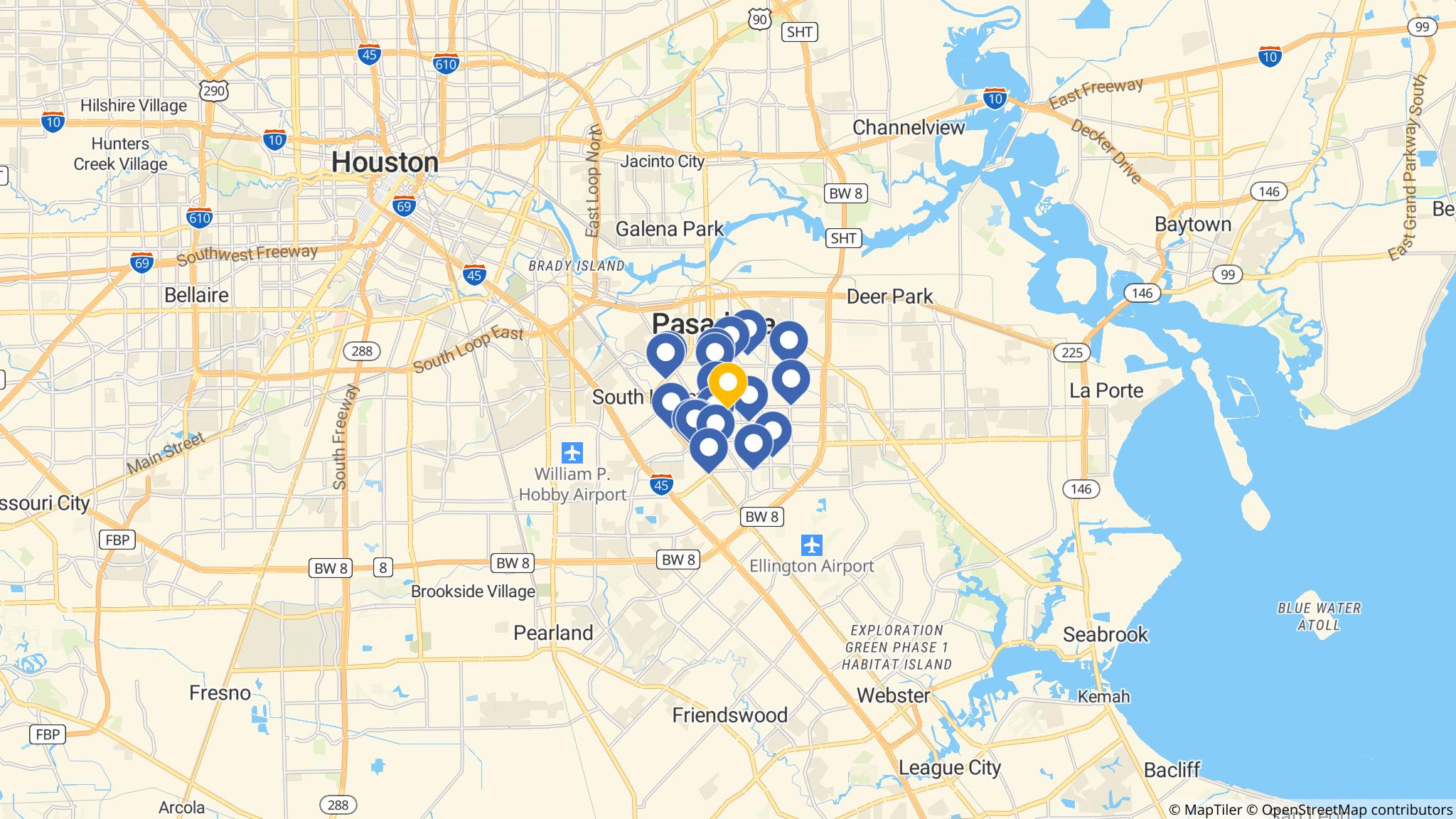 Street map of the ATM area