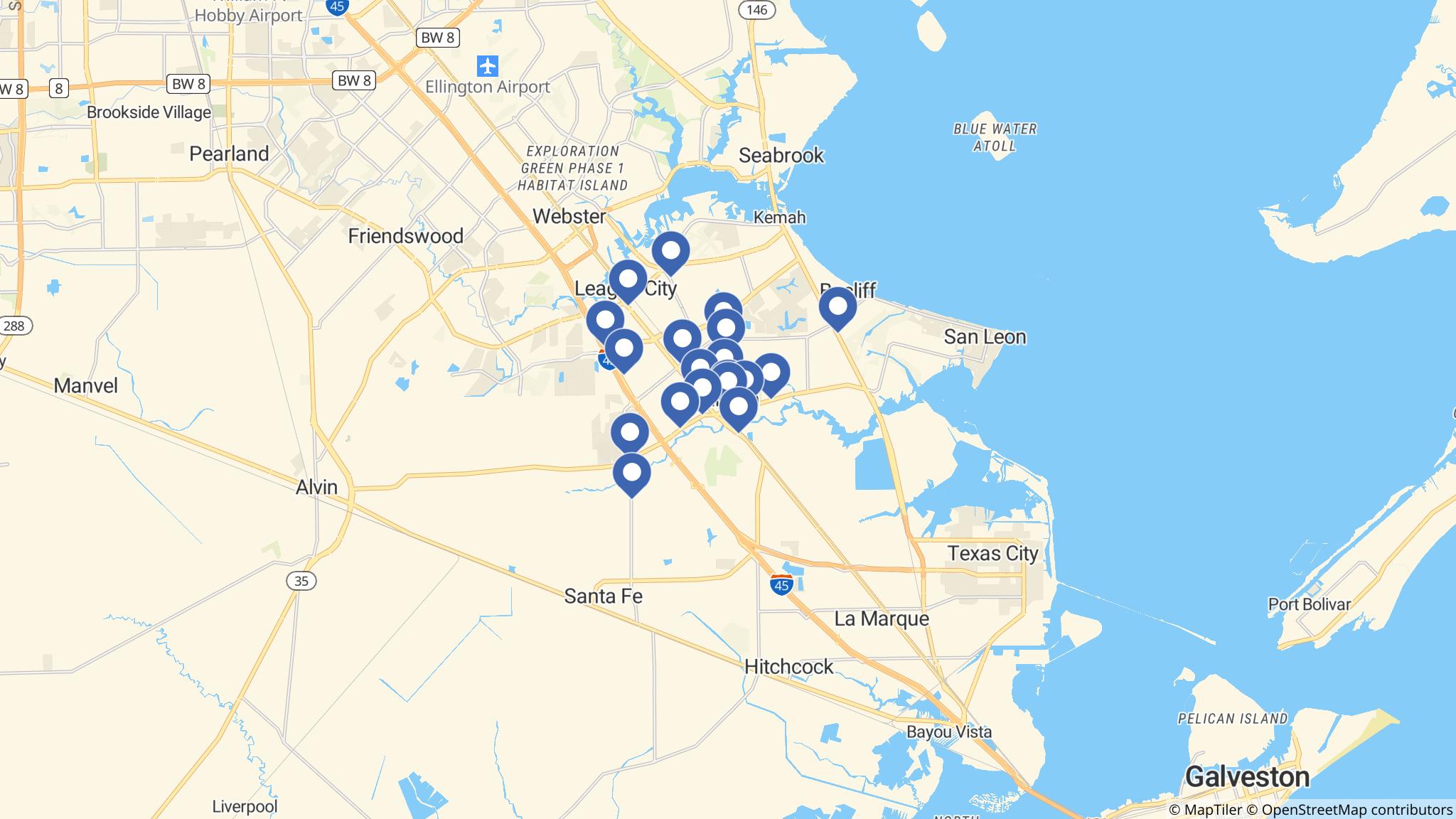 Street map of the ATM area