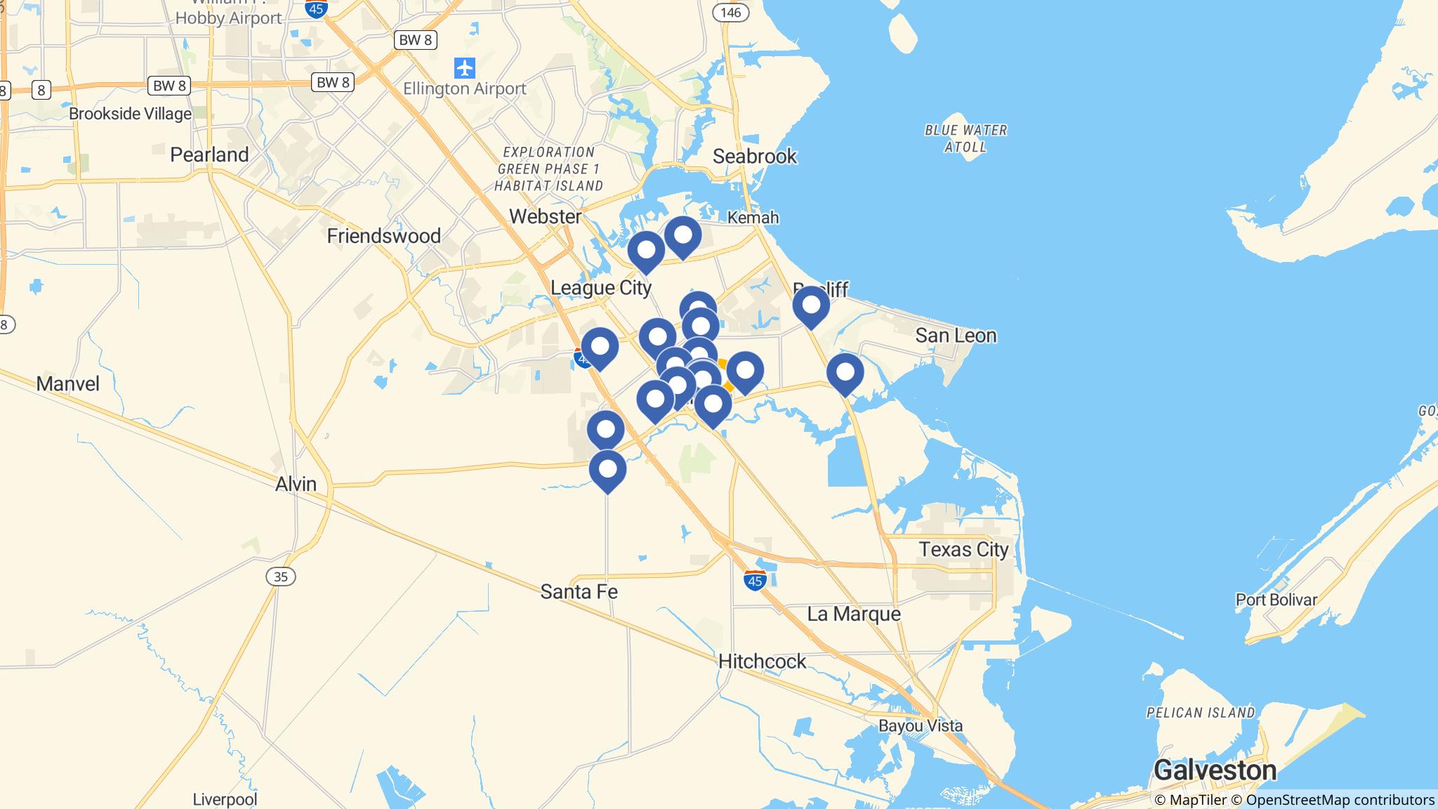 Street map of the ATM area