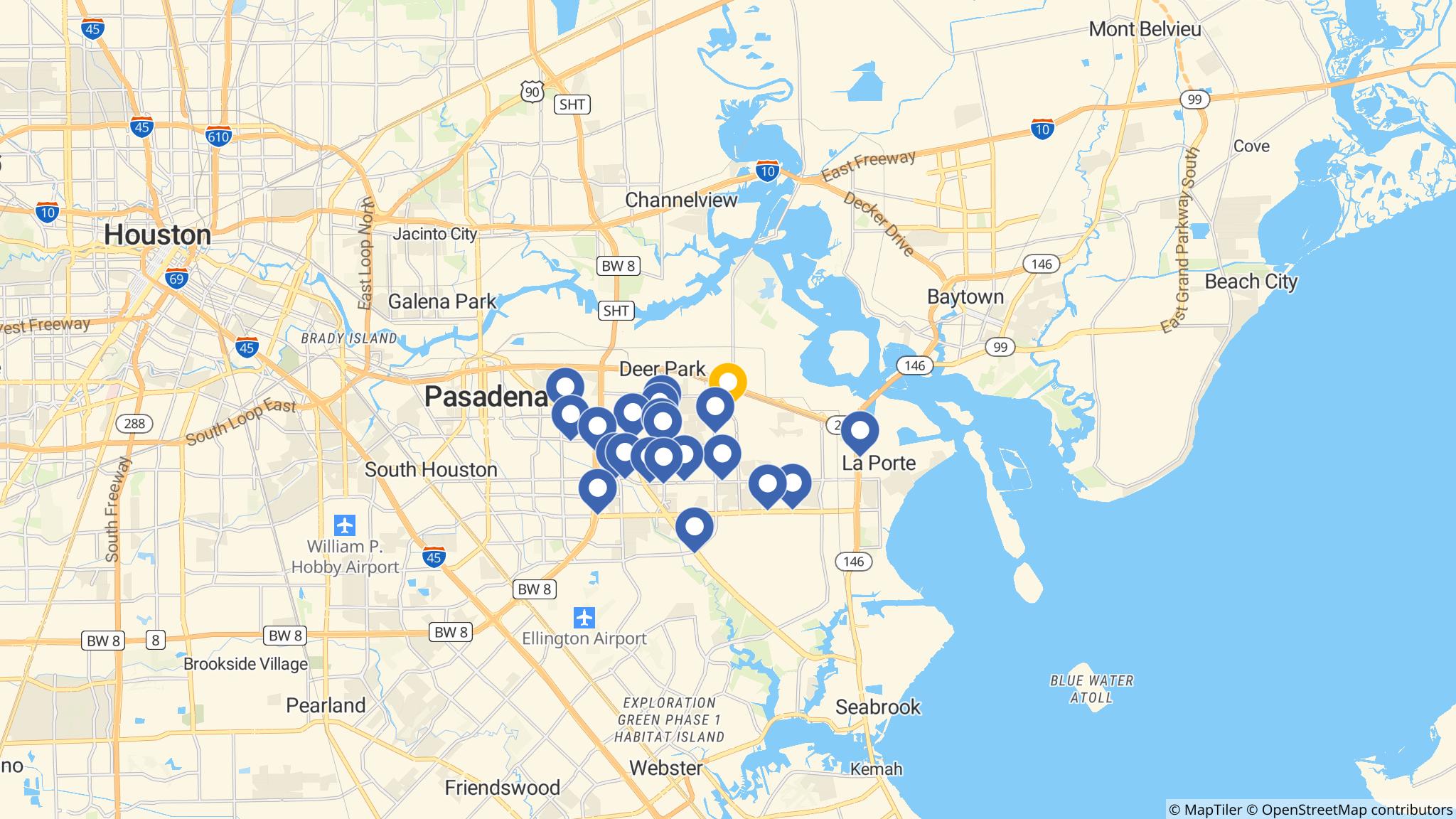 Street map of the ATM area