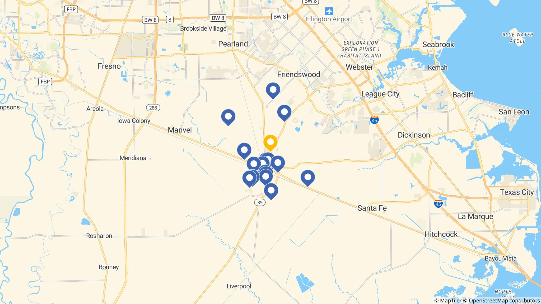 Street map of the ATM area