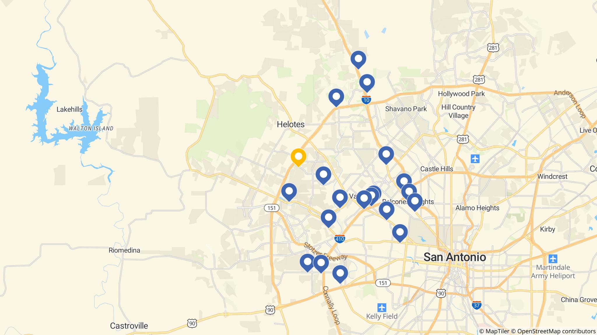 Street map of the ATM area