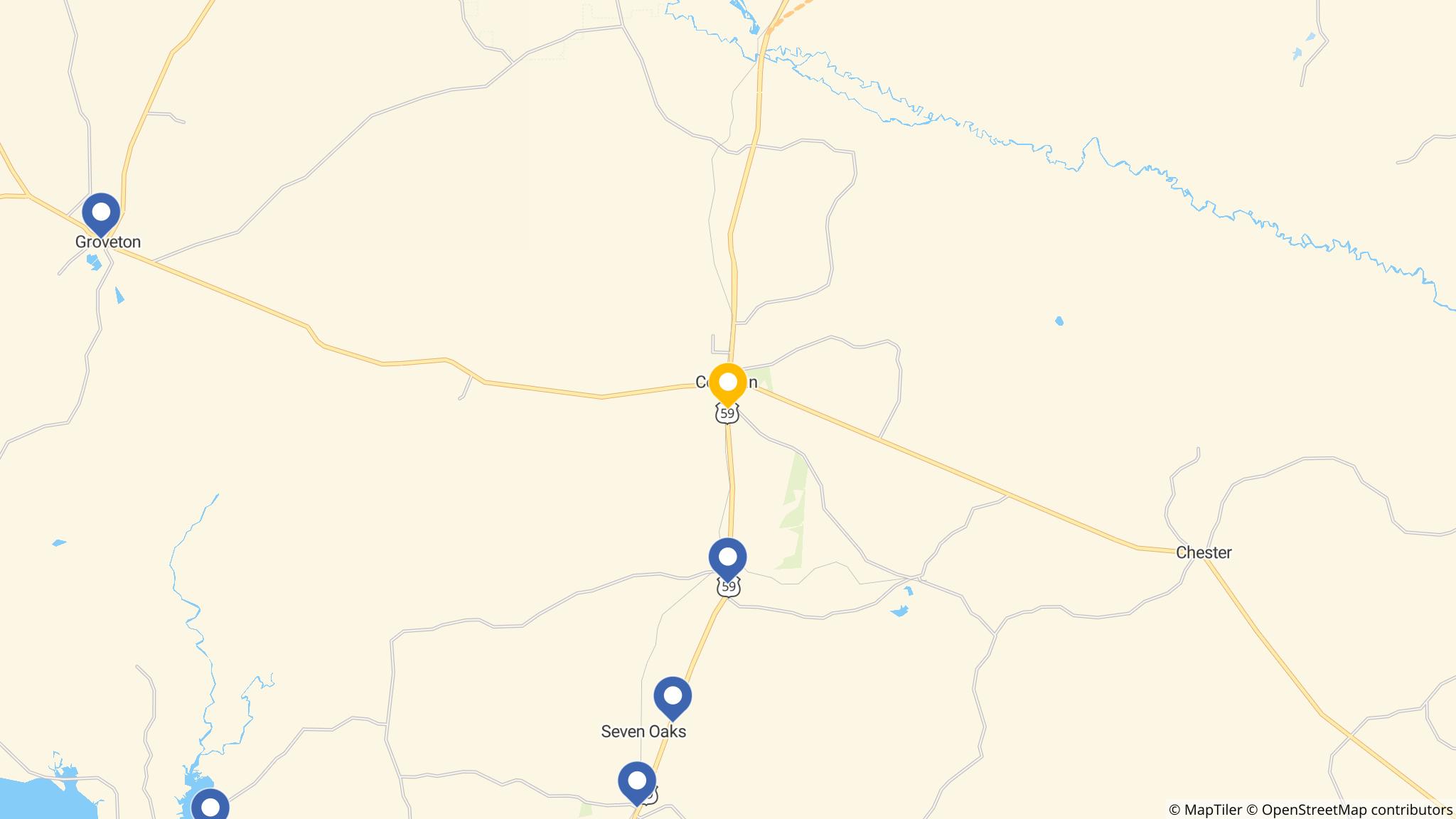 Street map of the ATM area
