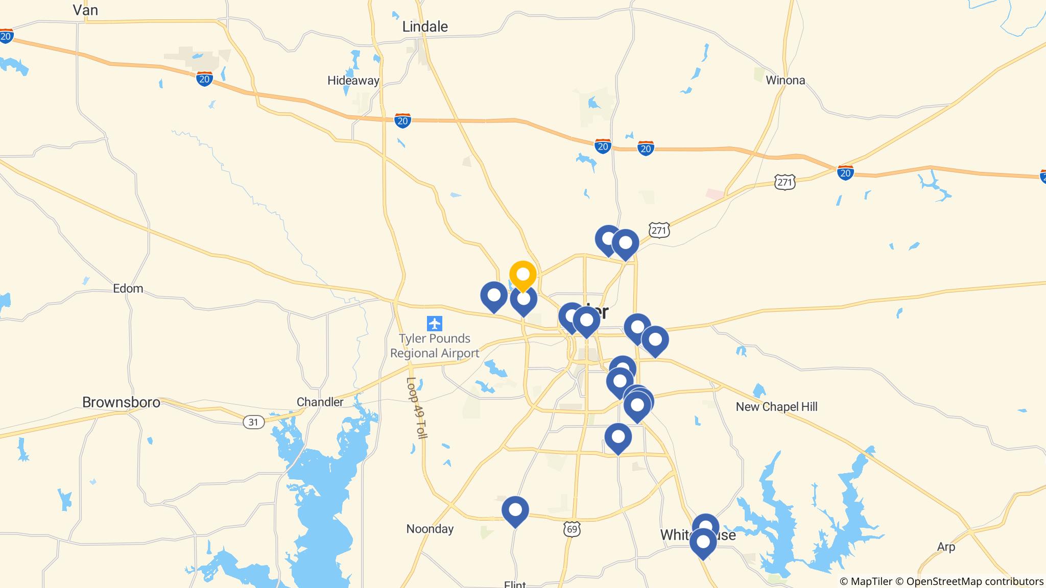 Street map of the ATM area