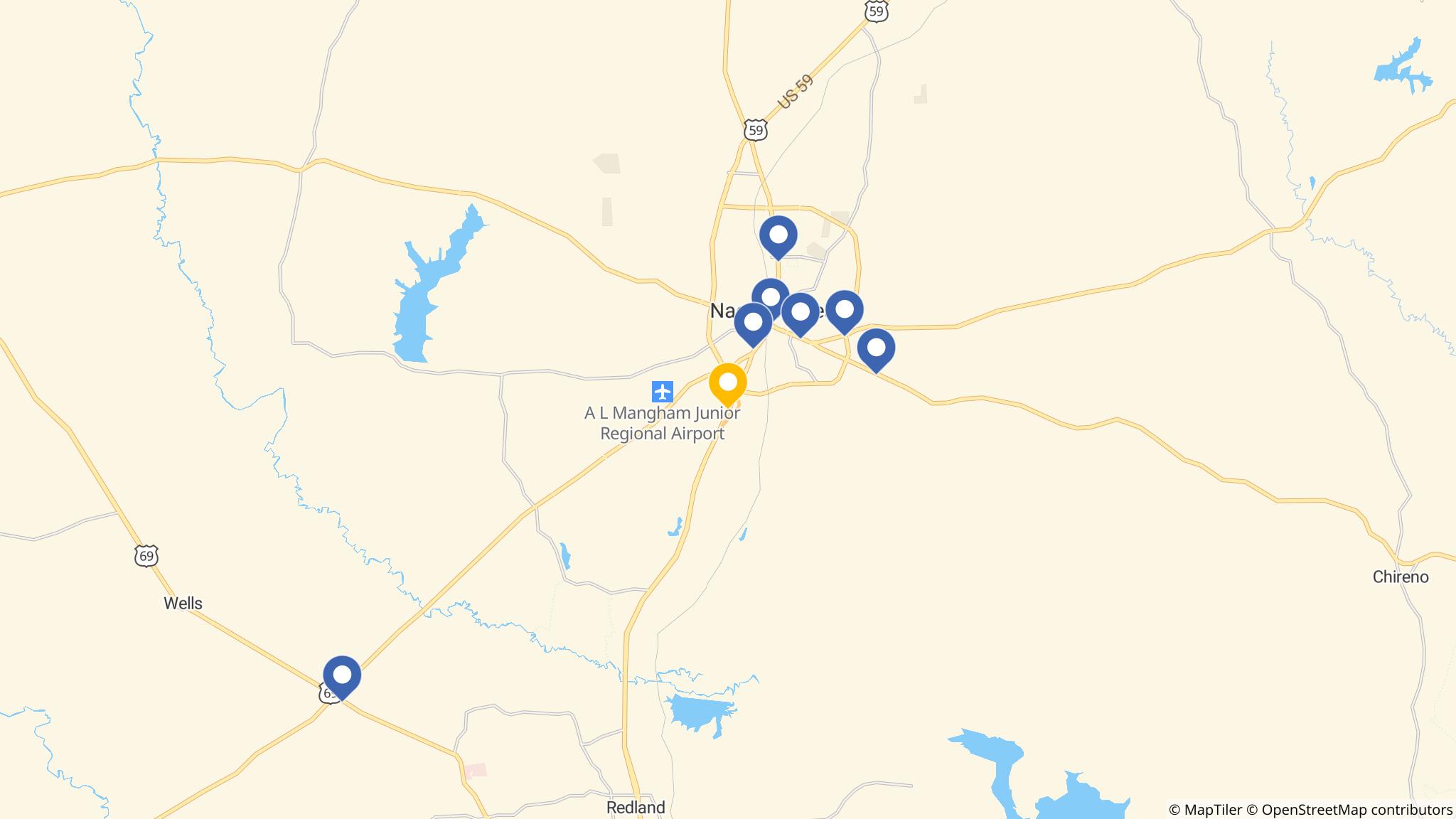 Street map of the ATM area
