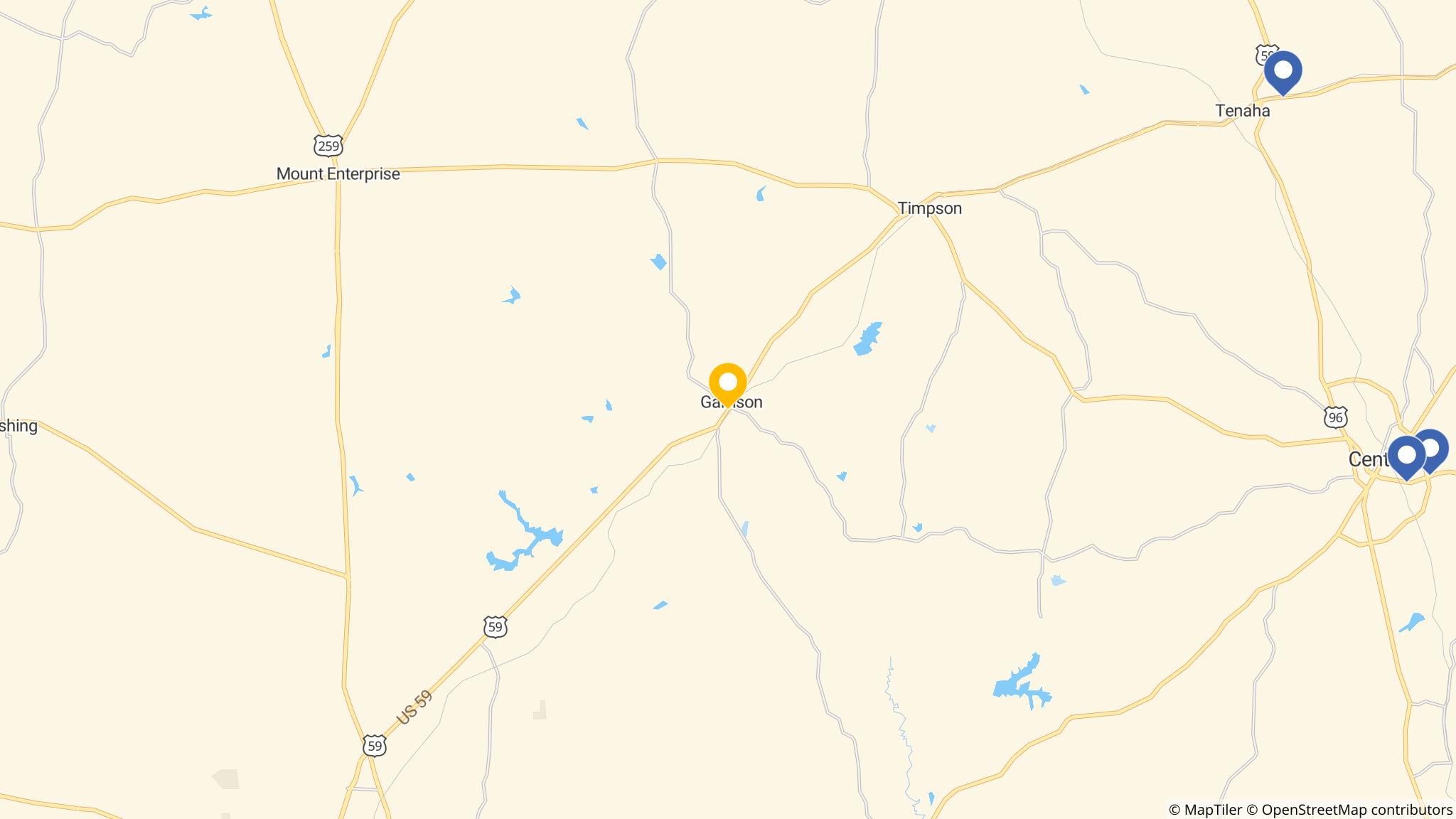 Street map of the ATM area