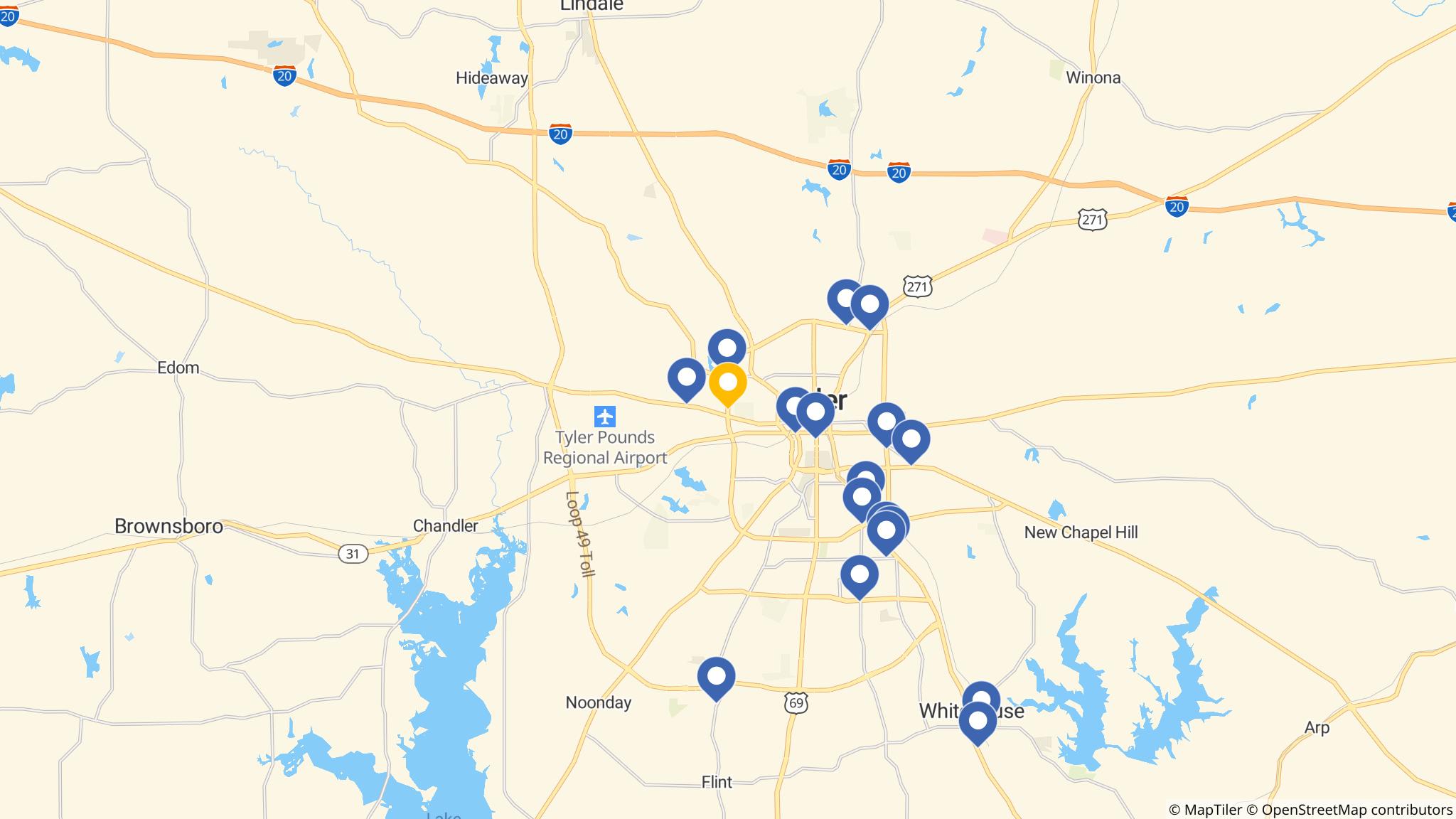 Street map of the ATM area