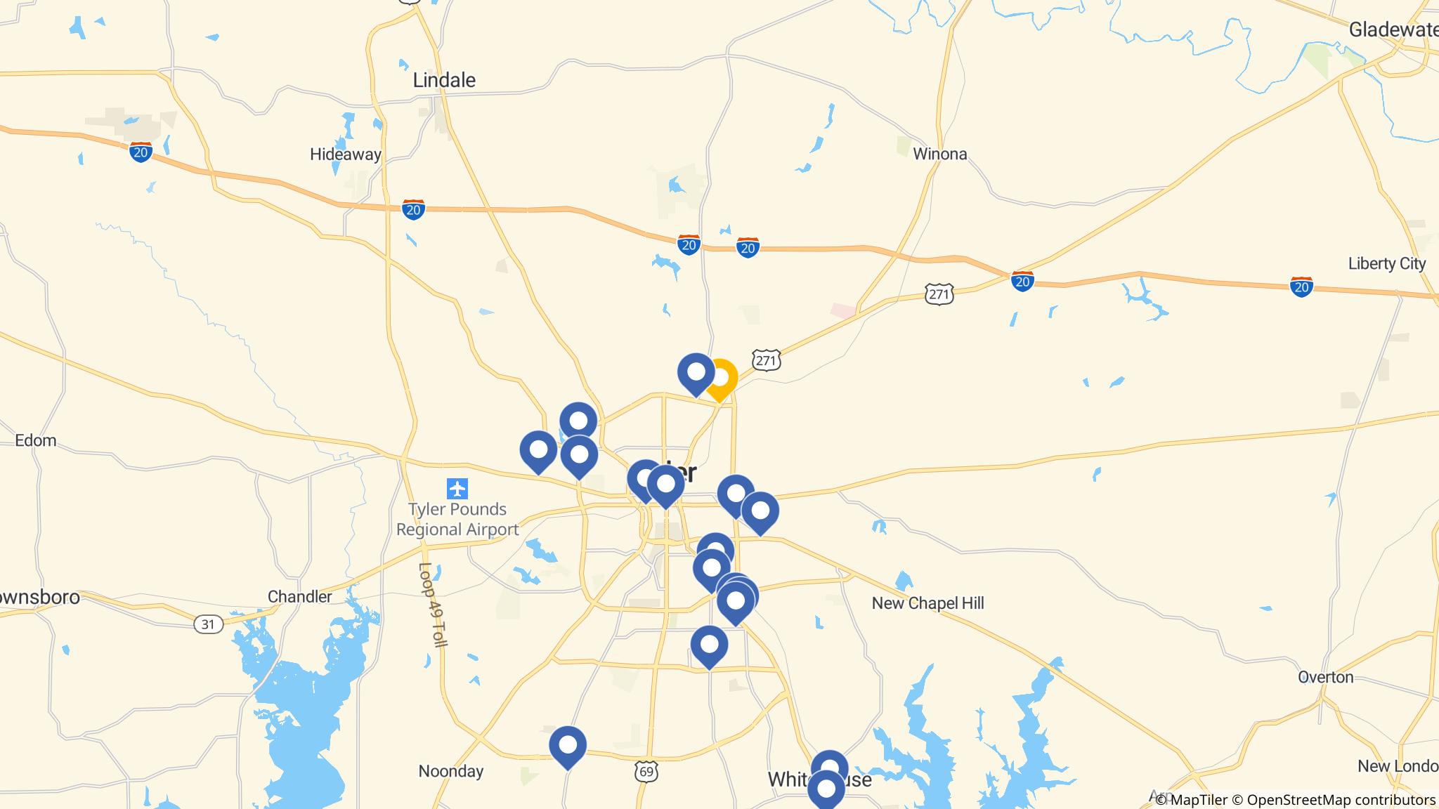 Street map of the ATM area