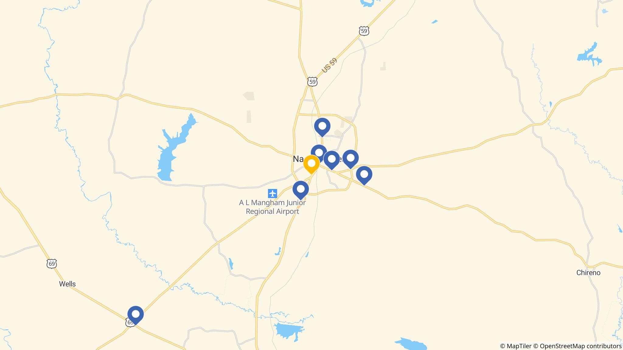 Street map of the ATM area