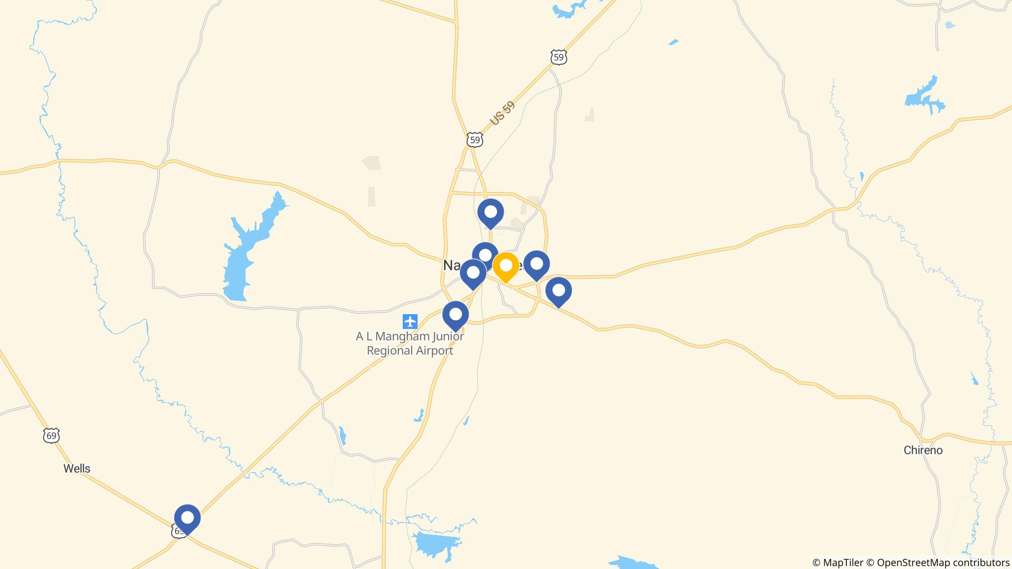 Street map of the ATM area