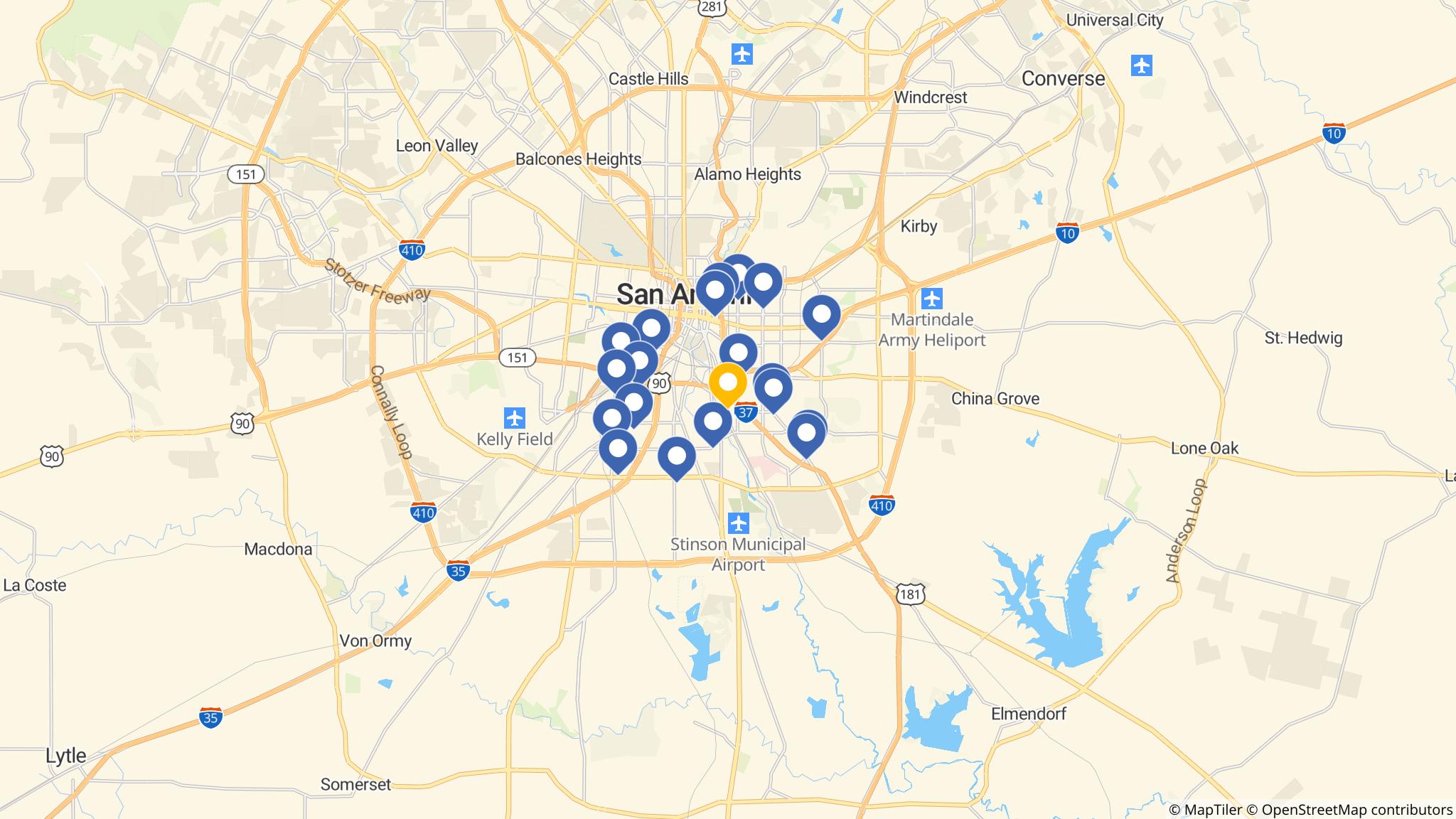 Street map of the ATM area