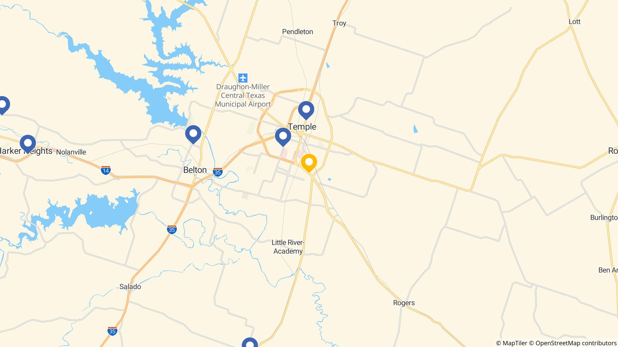 Street map of the ATM area