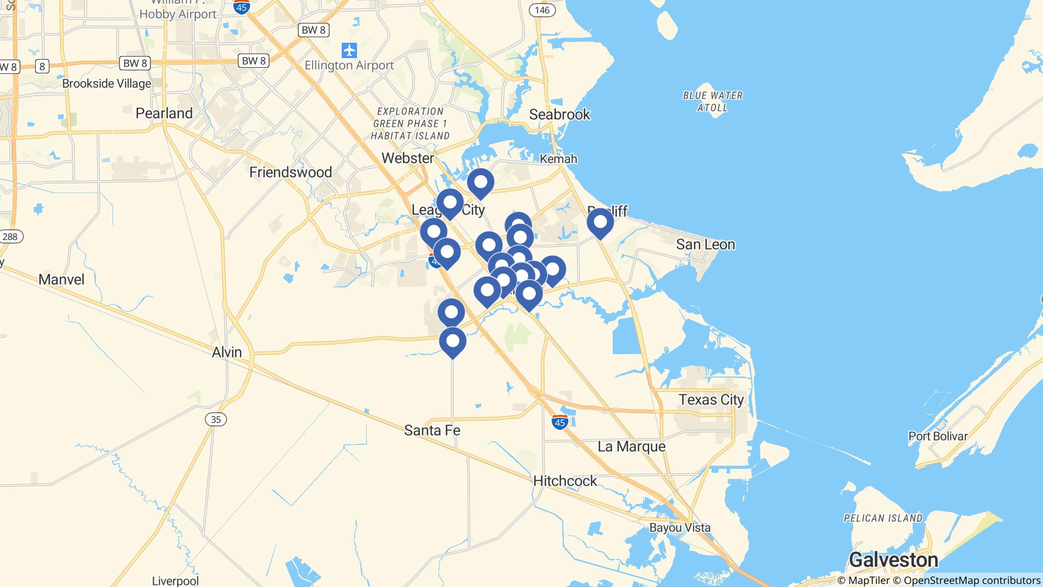 Street map of the ATM area