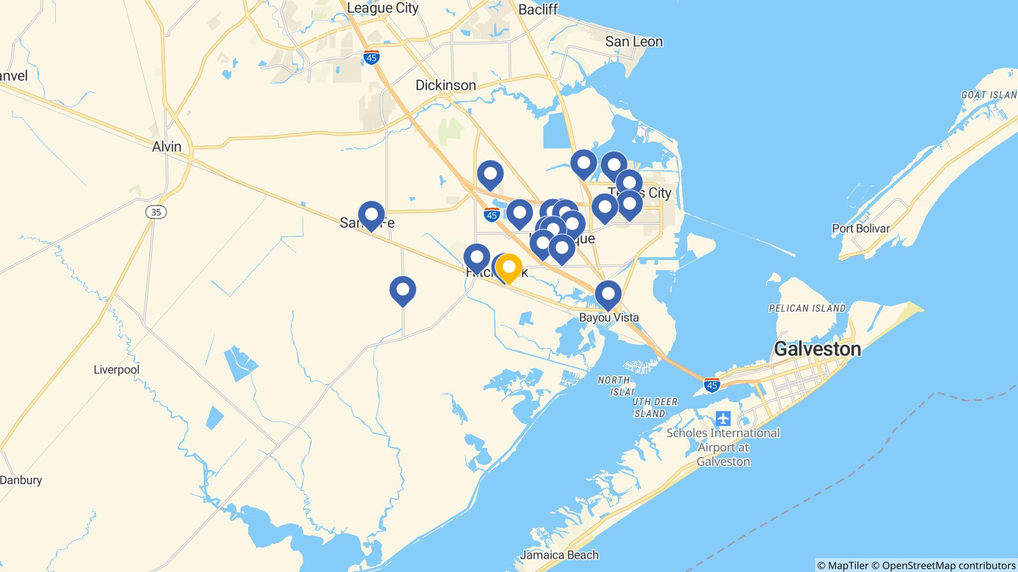 Street map of the ATM area