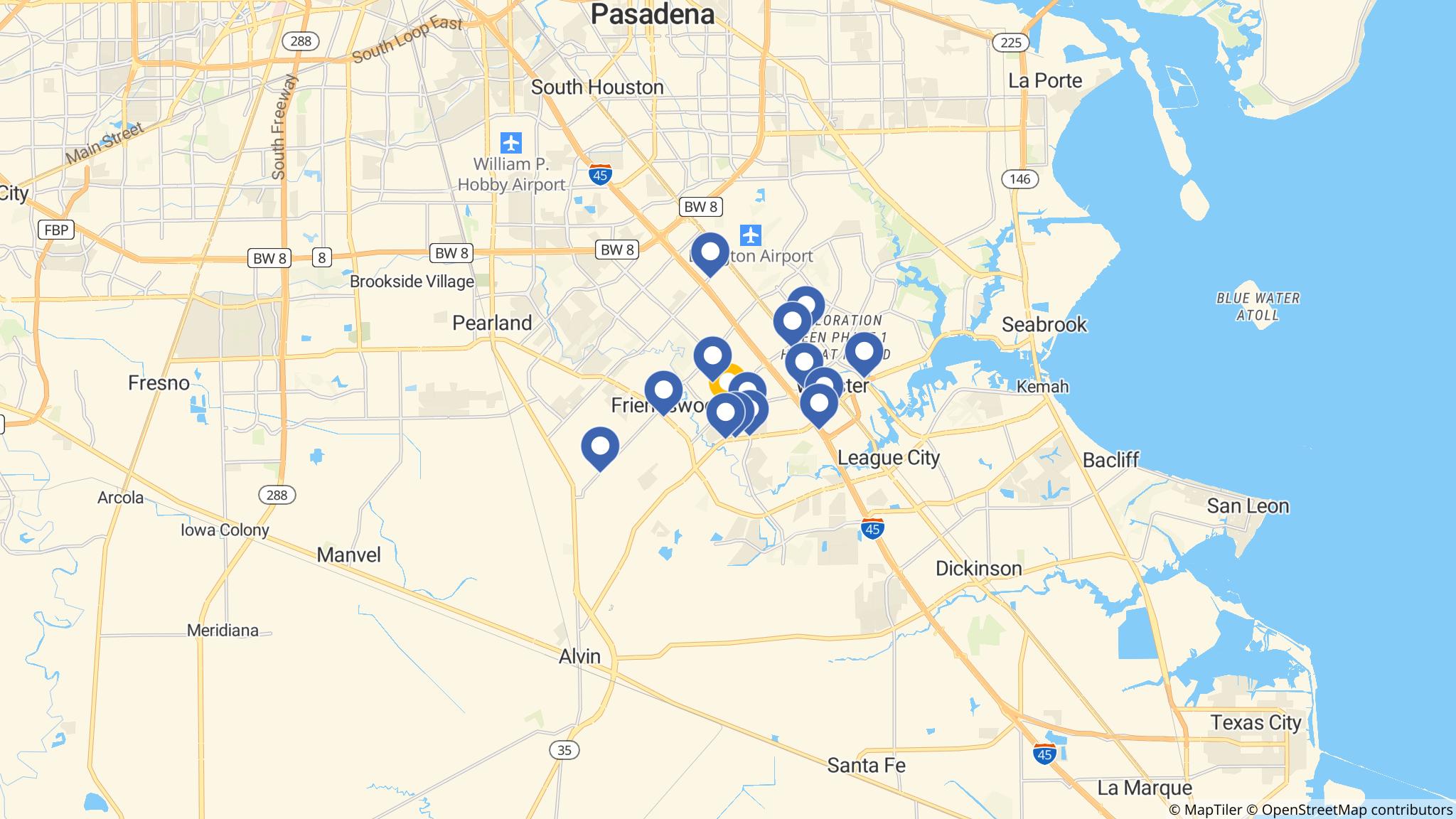 Street map of the ATM area