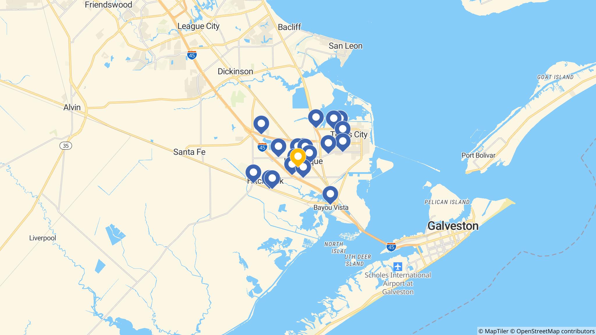 Street map of the ATM area