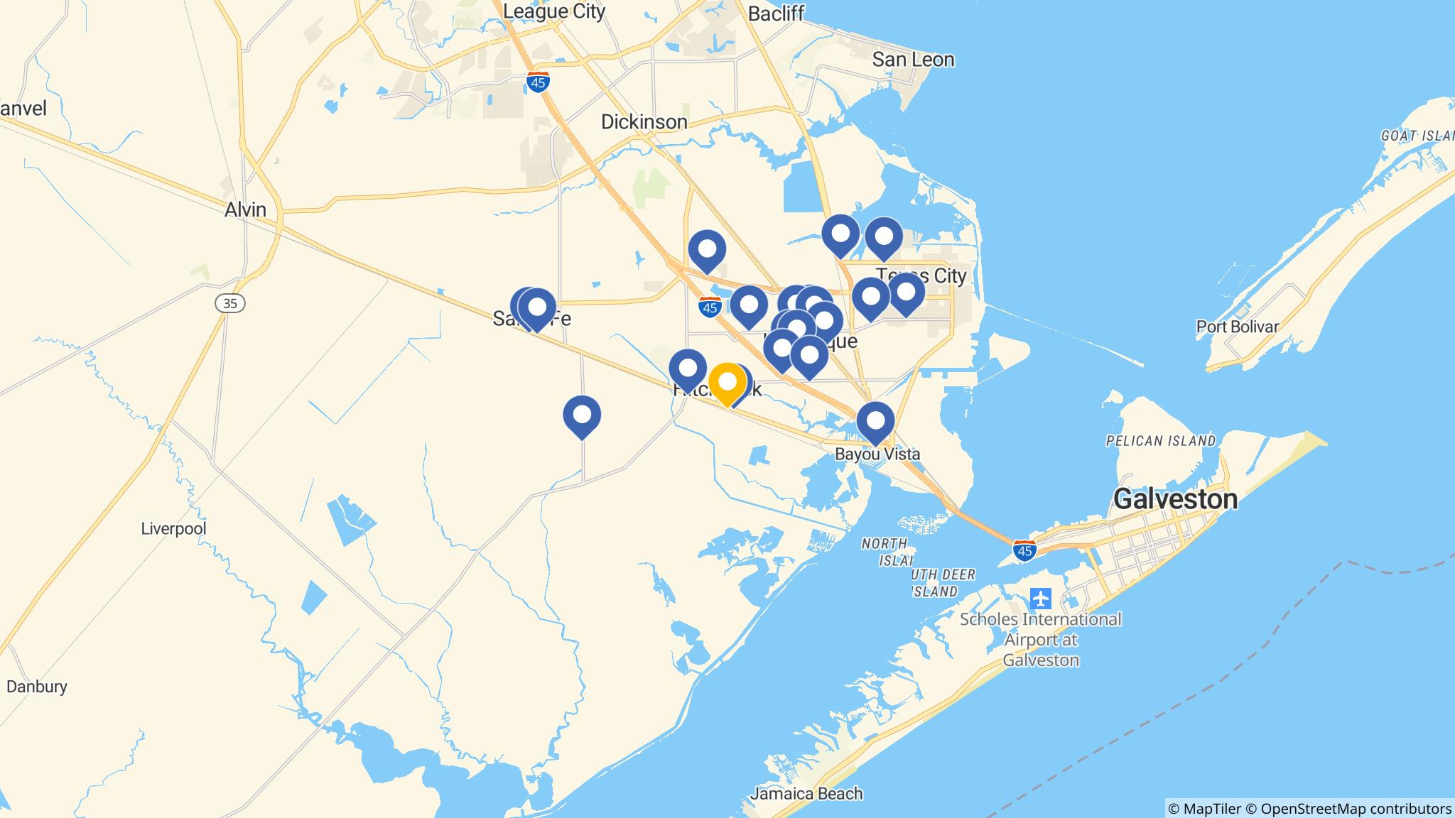 Street map of the ATM area