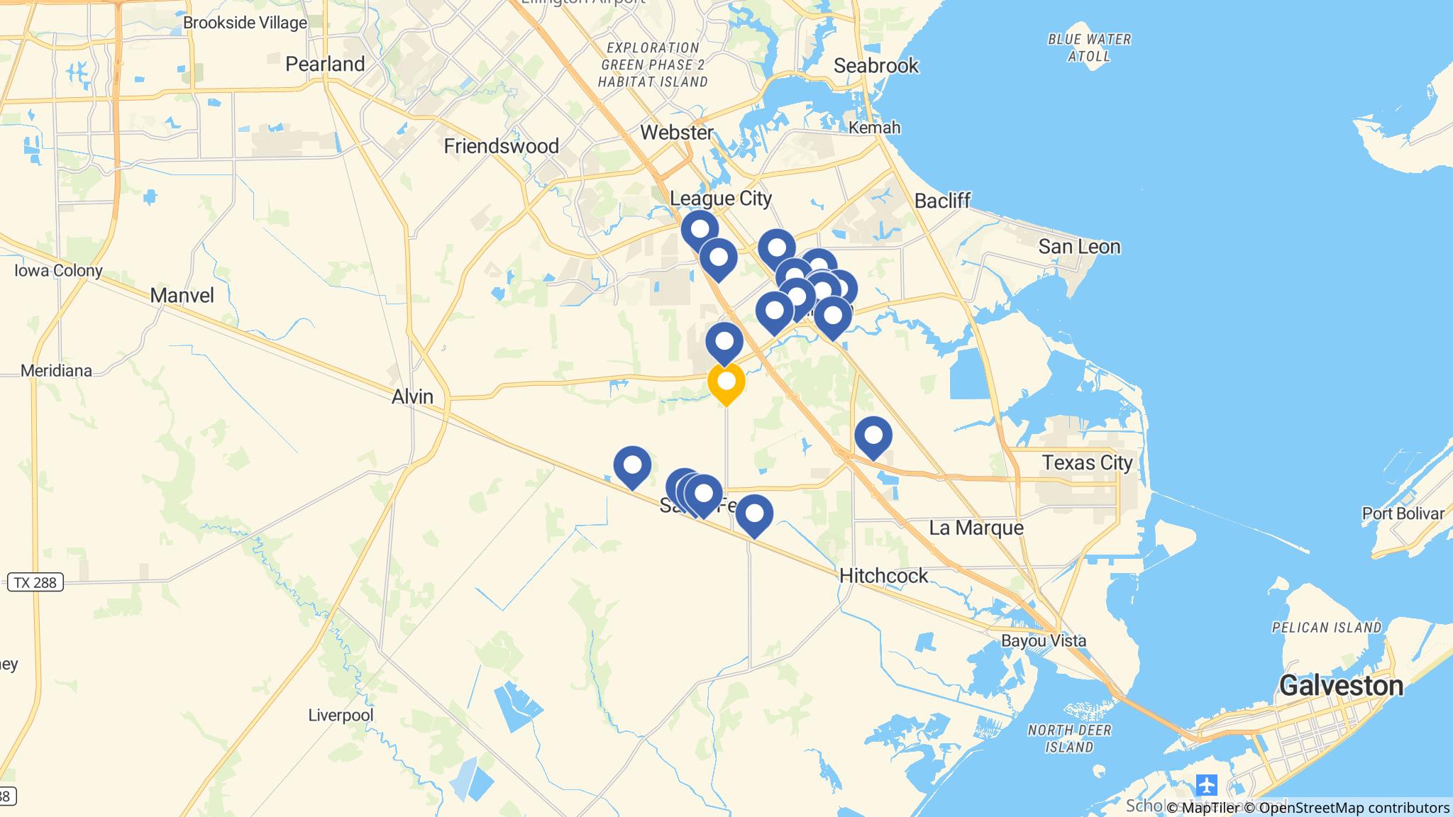 Street map of the ATM area