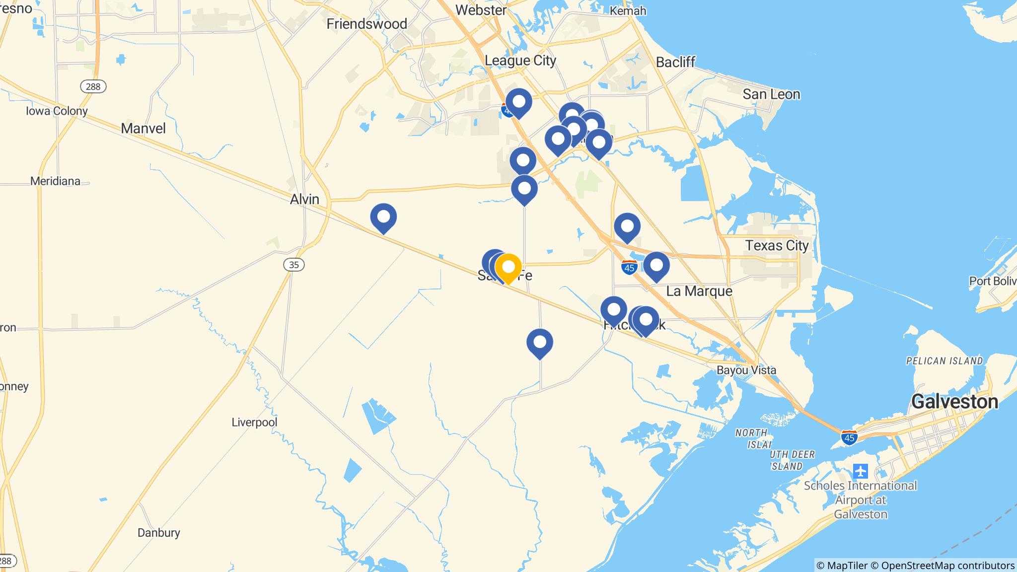 Street map of the ATM area