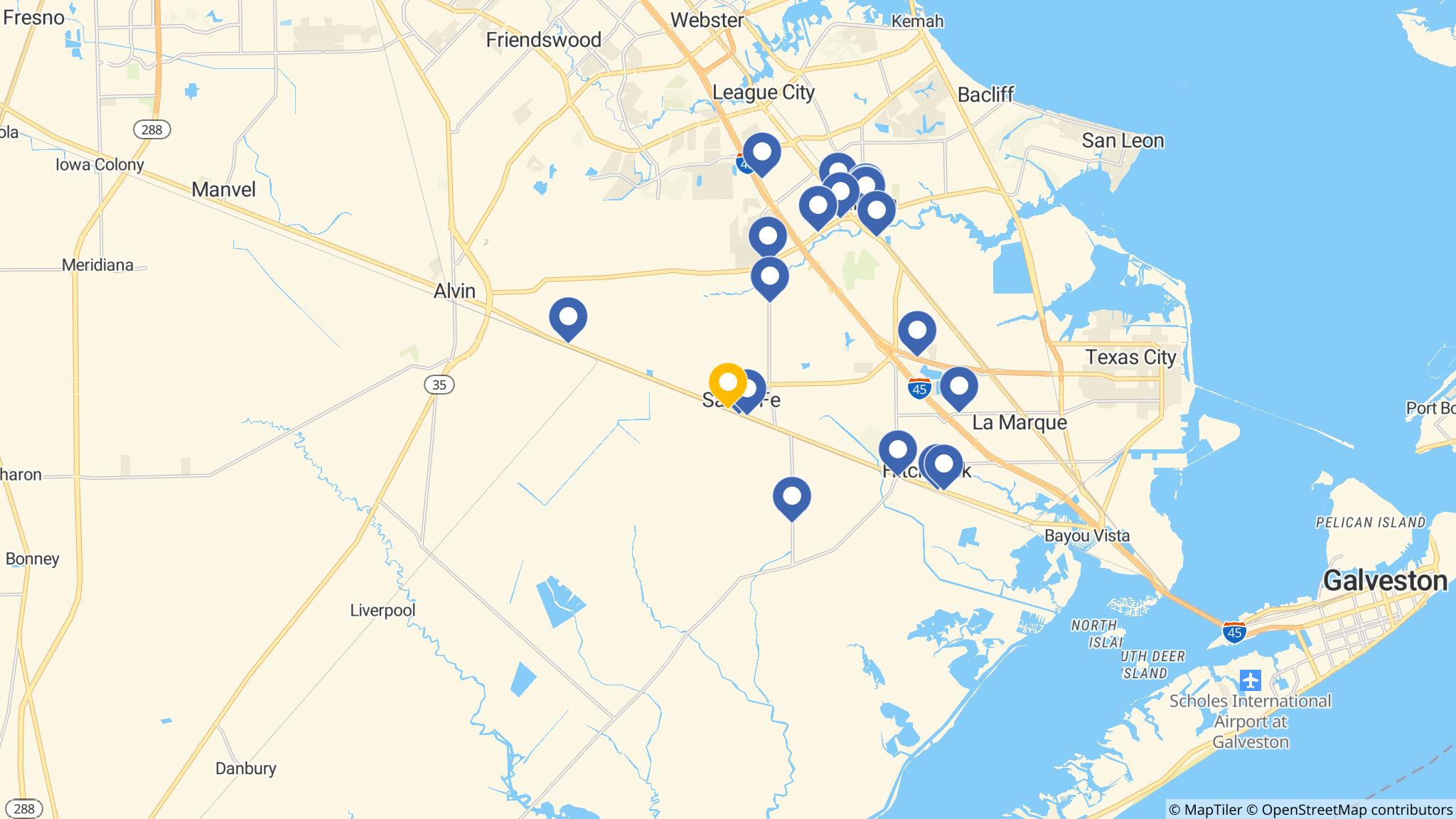 Street map of the ATM area