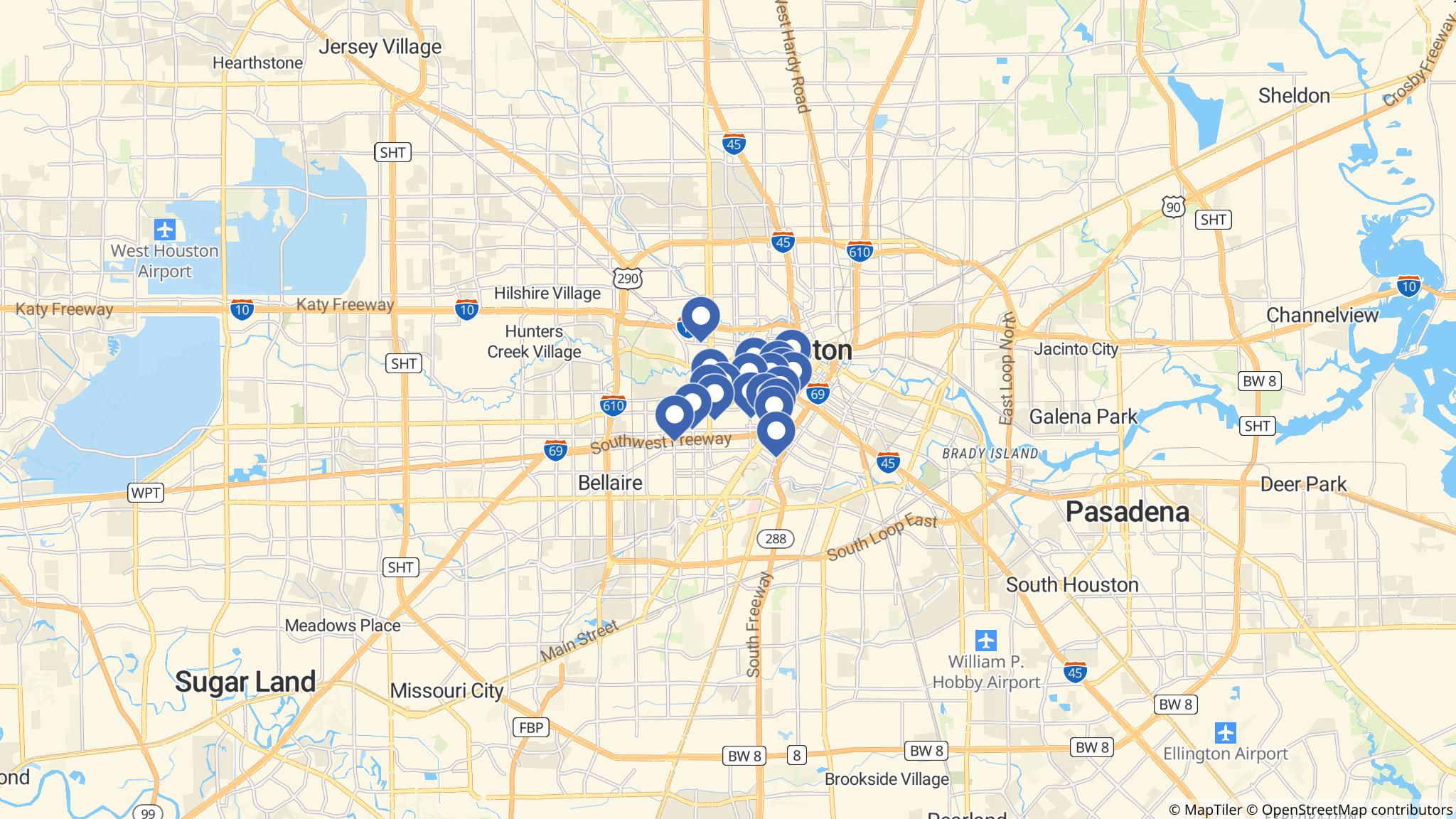 Street map of the ATM area